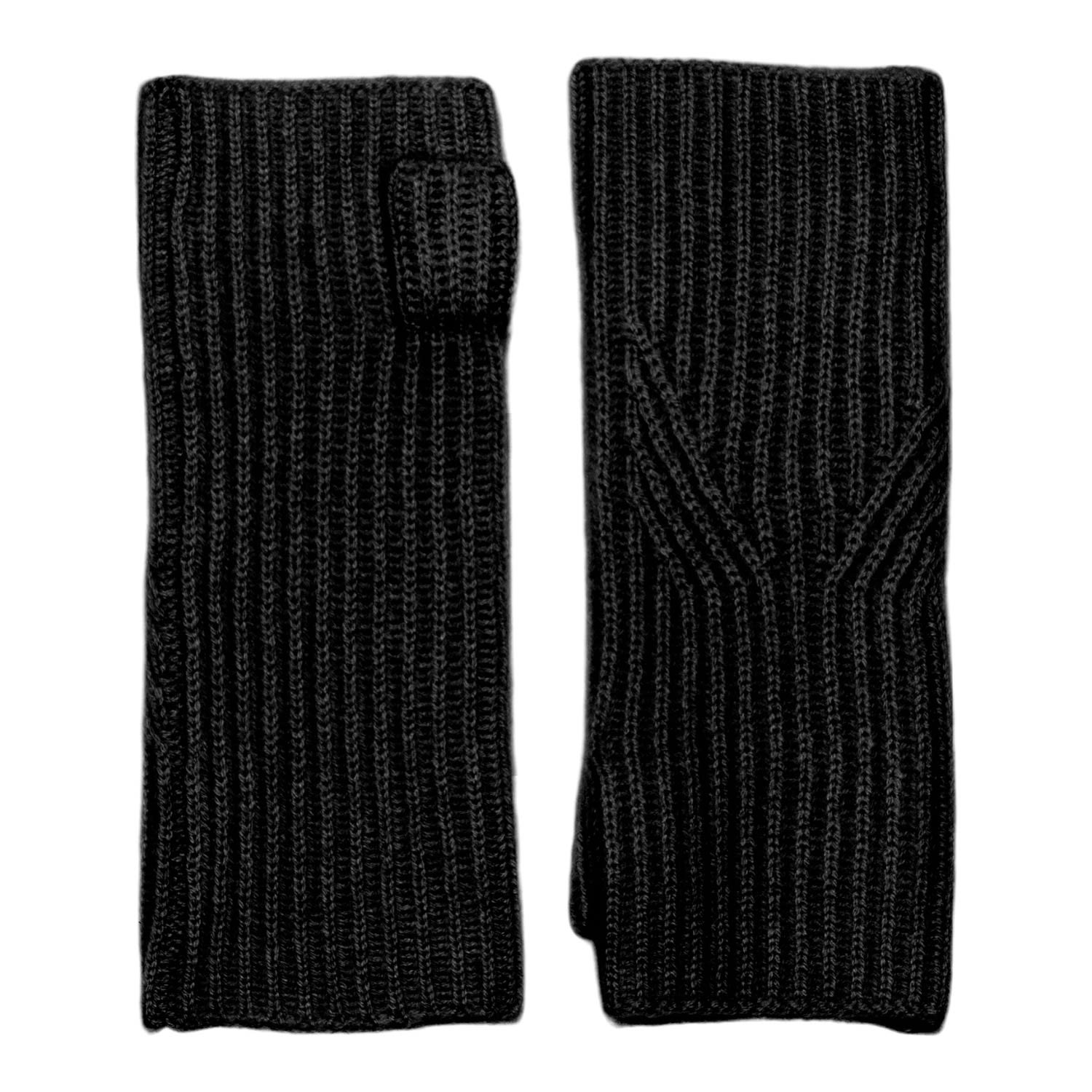 Women’s Cashmere Mitts In Black One Size Loop Cashmere