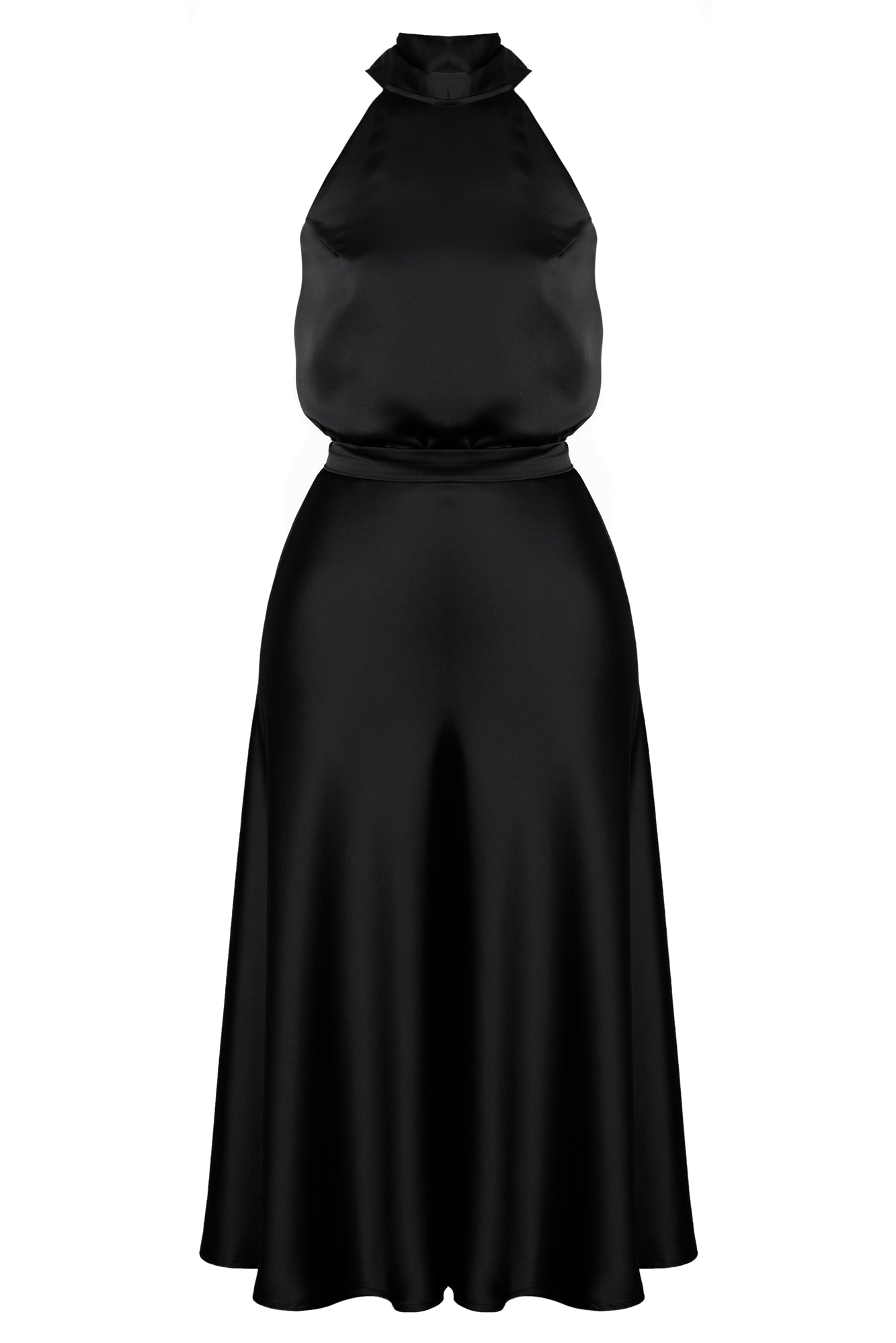 Women’s Noma Black Satin Halter Neck Cocktail Dress Small Undress