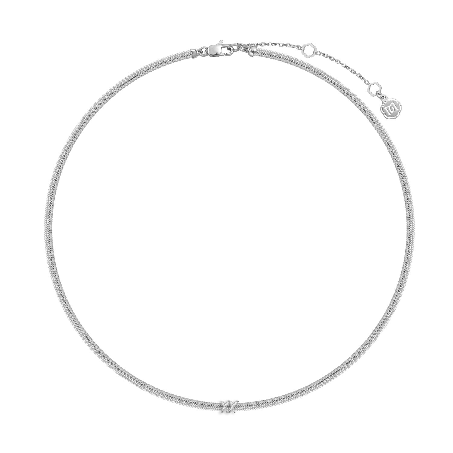 Women’s Minimalism Boa Snake Chain Necklace S - Silver Me30