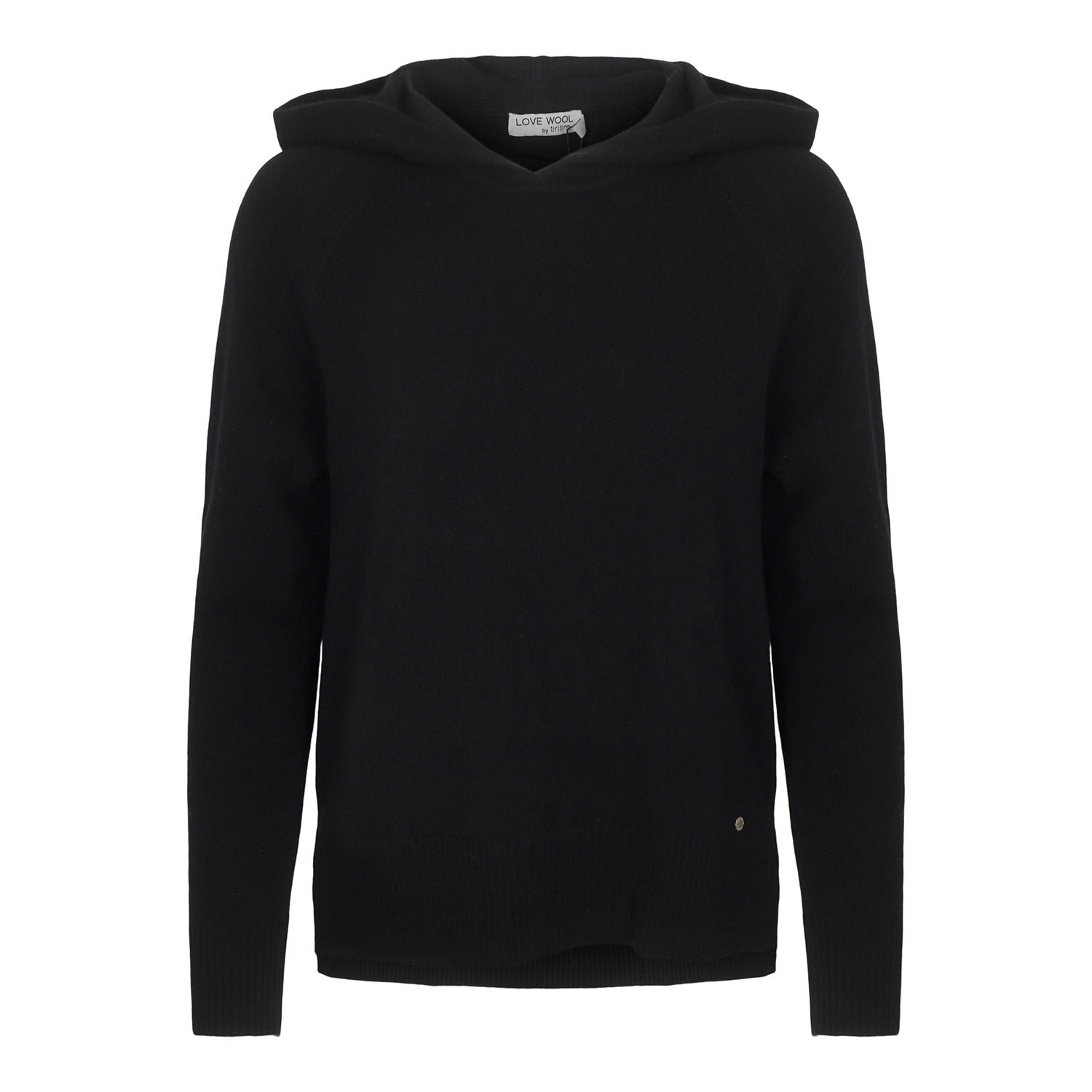 Women’s "Ida" Cashmere Hooded Pullover - Black Medium Tirillm