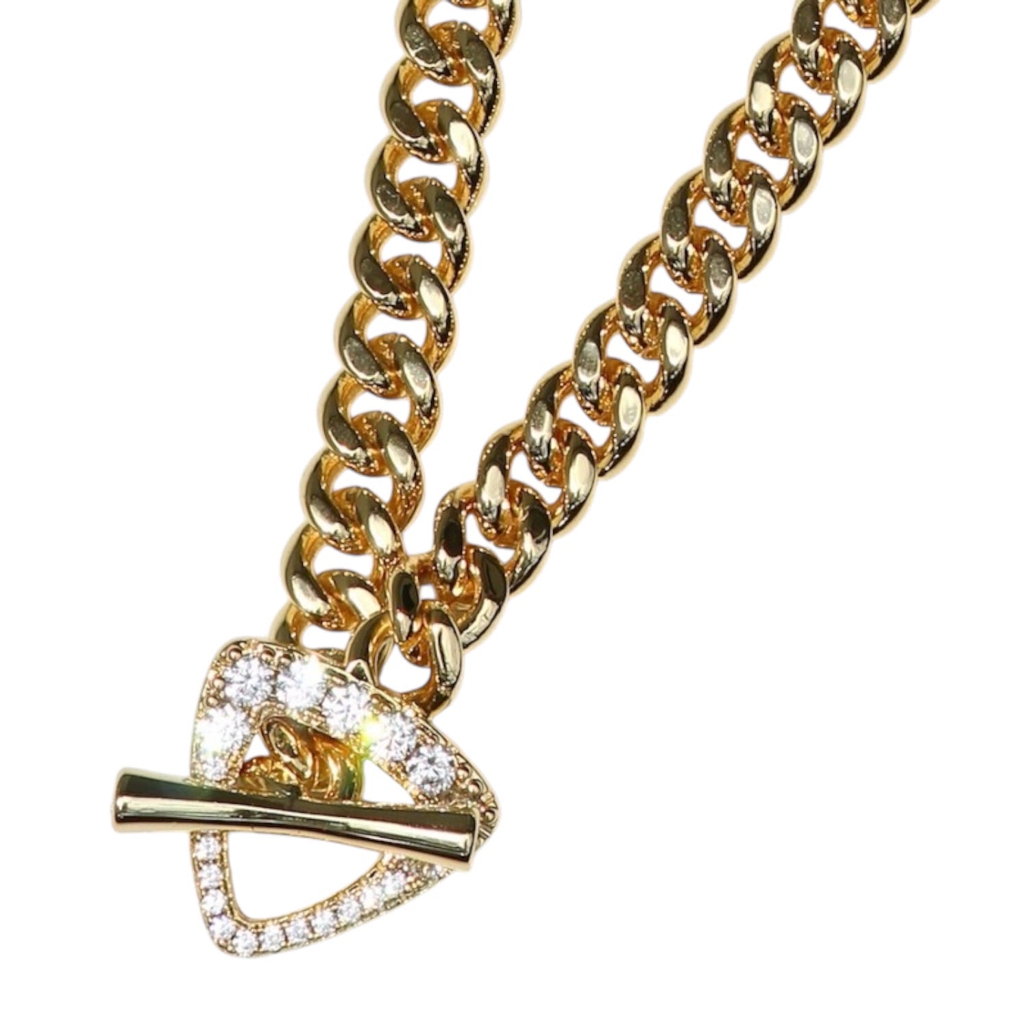 Native Gem Women's Triomphe Necklace- 14k Gold Plate In Gold