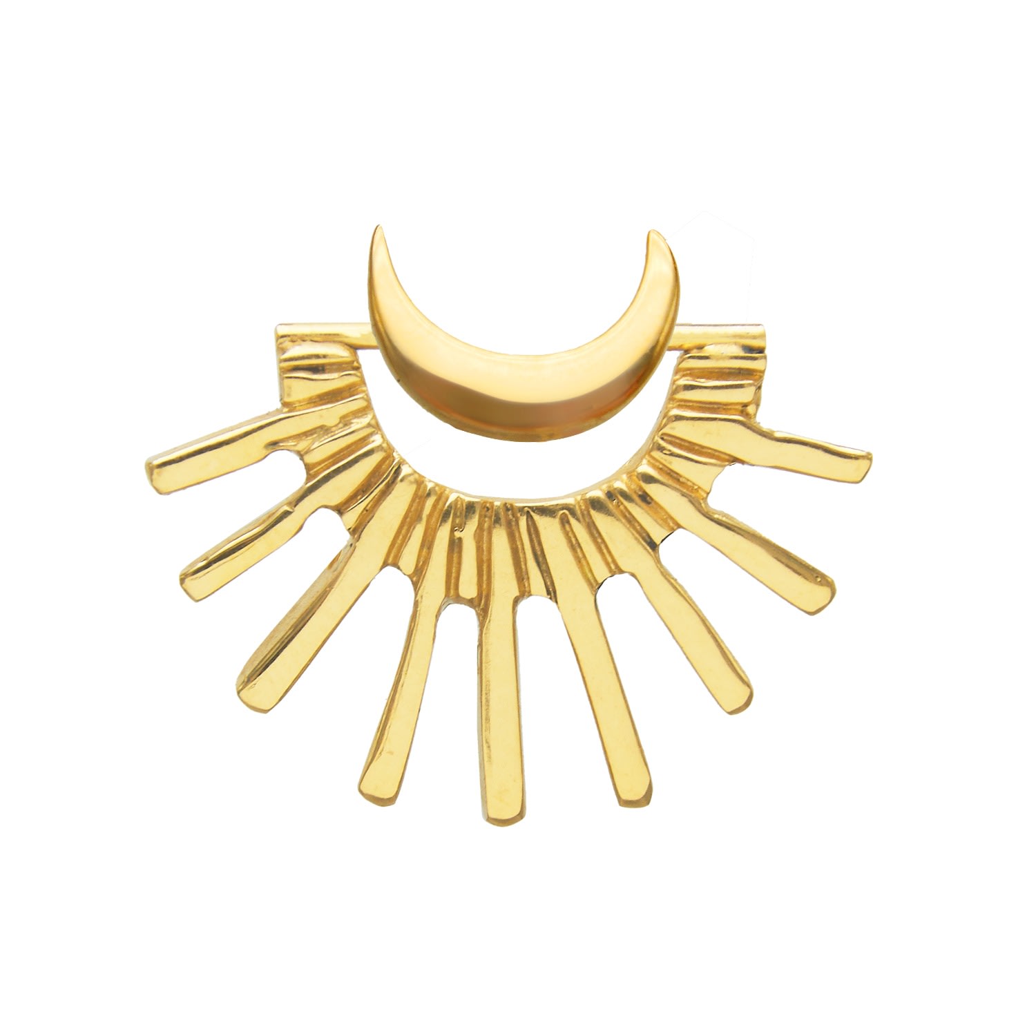 Sophie Simone Designs Women's Gold Earrings Rising Moon In Gold