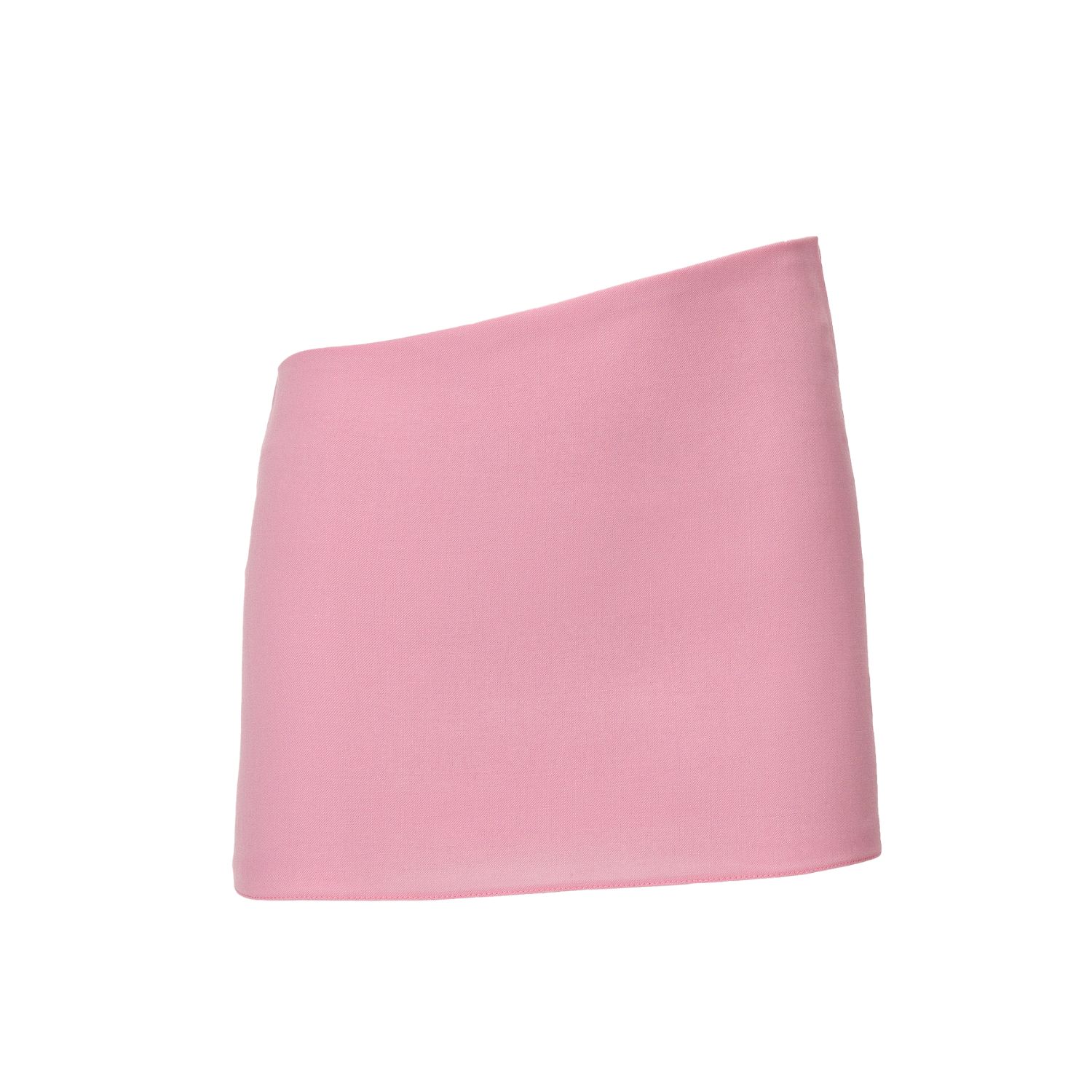 Skrt Women's Pink / Purple Azami Pink Asymmetric Wool Mini Skirt