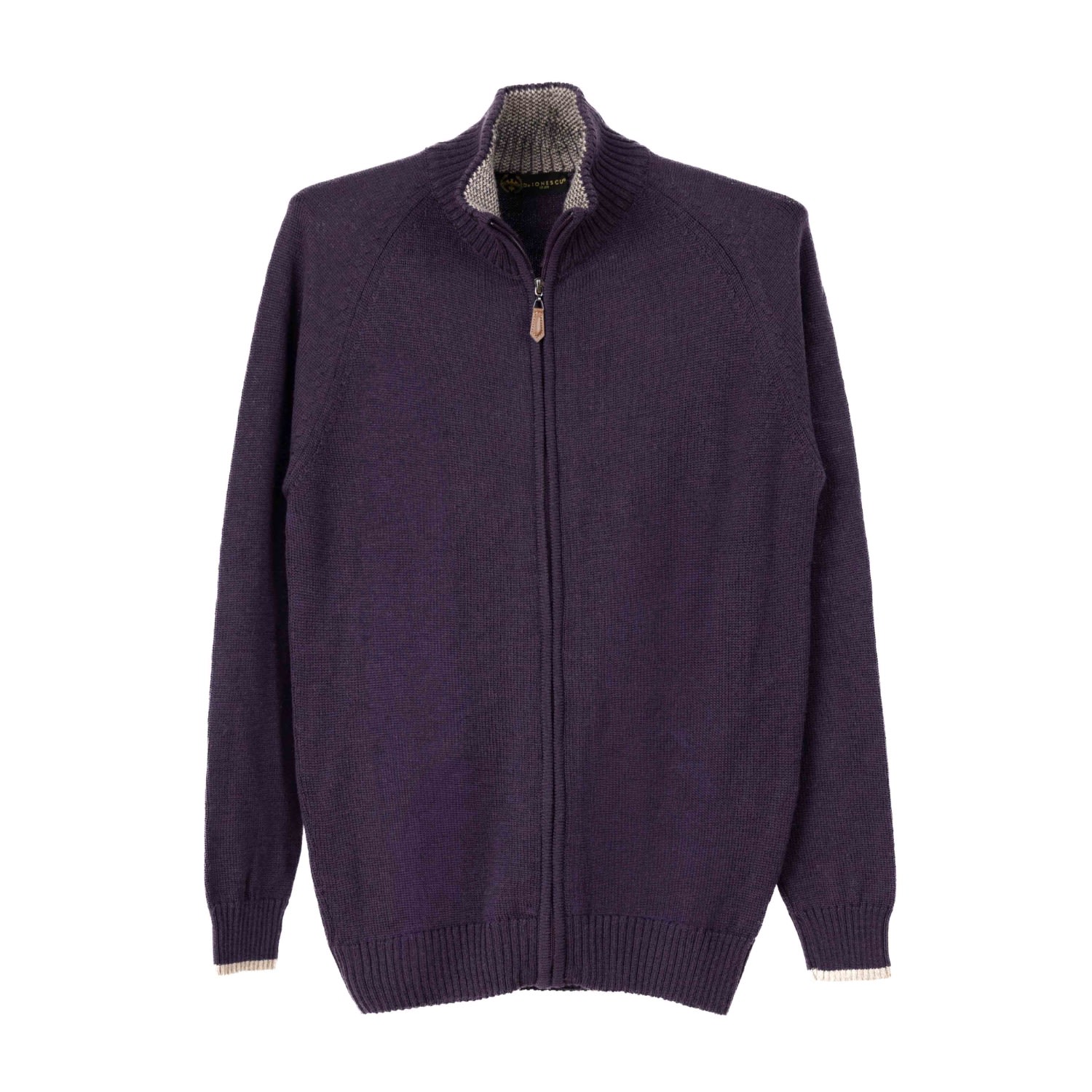 Men’s Pink / Purple The Rodna Wool Cardigan - Eggplant Medium De Ionescu Est. 2019