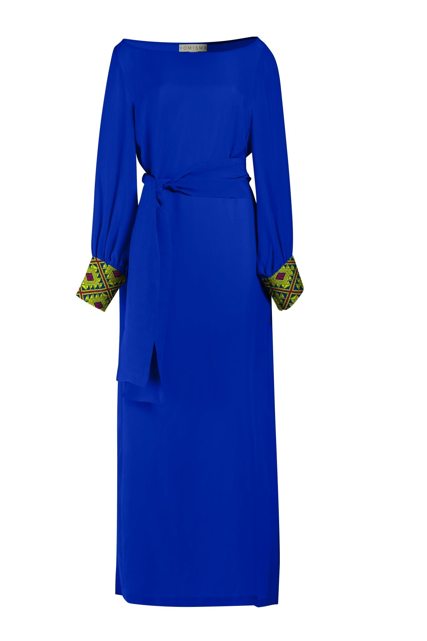 Women's Blue She's A Royal Chiapas Embroidered Kaftan — Artisanal Handcrafted Resort Dress | Xs/S | Yomisma