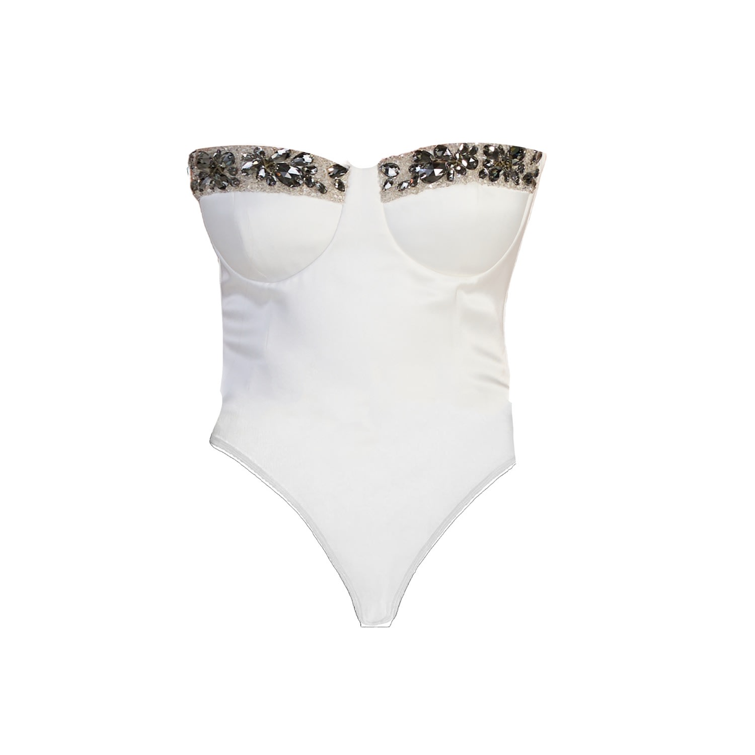 Noushella Women's Dara Strapless Bodysuit In White