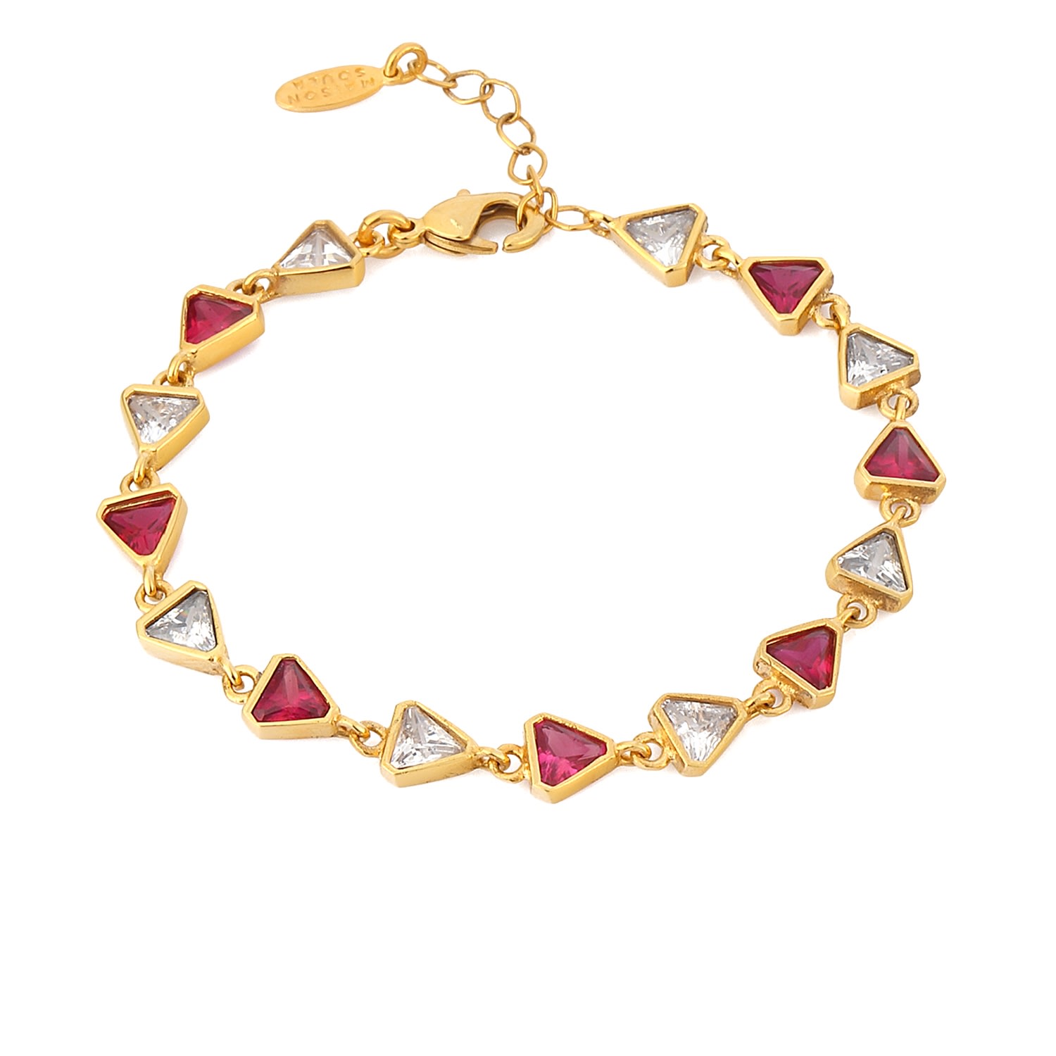 Maison Soula Women's Red / White Comet Bracelet - Red & White In Multi