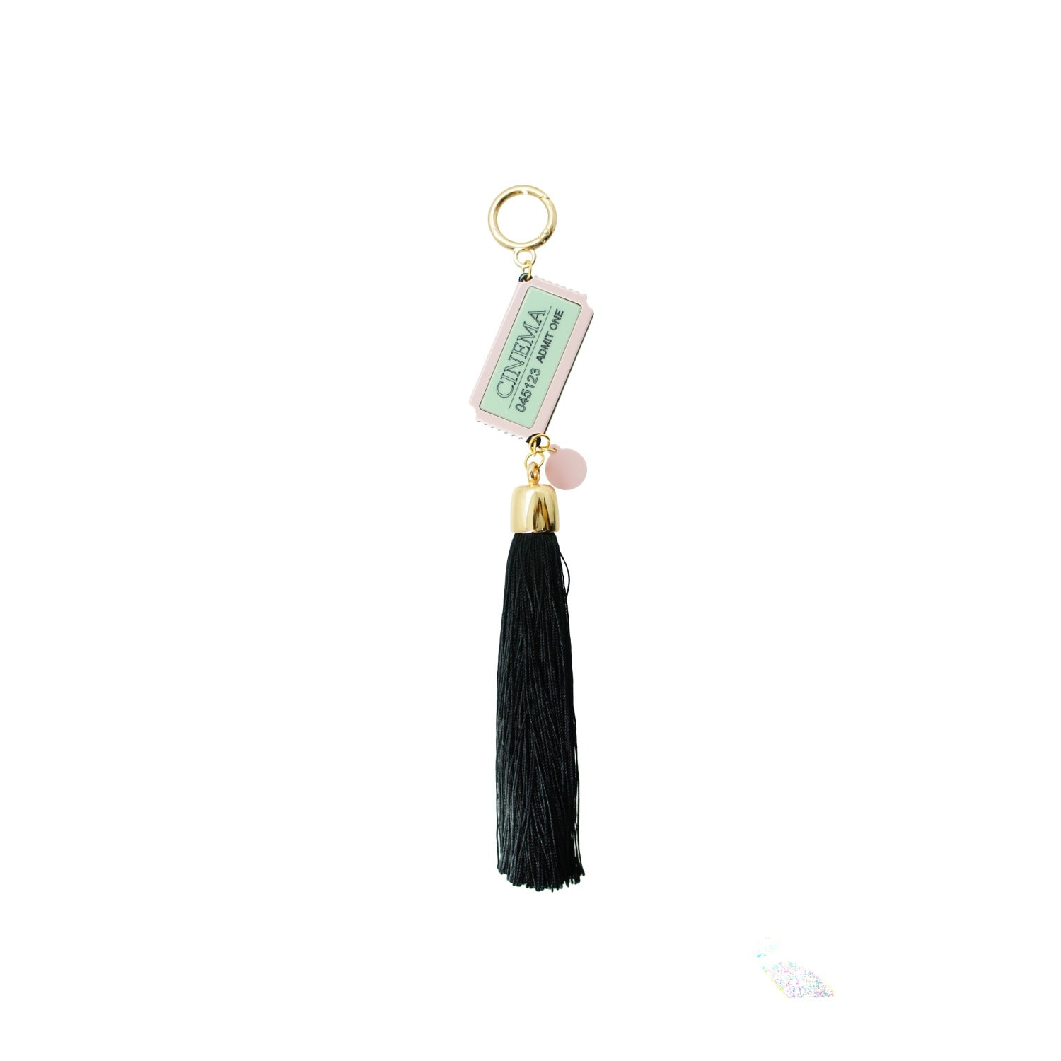 Women's Pink / Green / Black Acrylic Handmade Keychain Ticket Cine Candy Pink | Gissa Bicalho