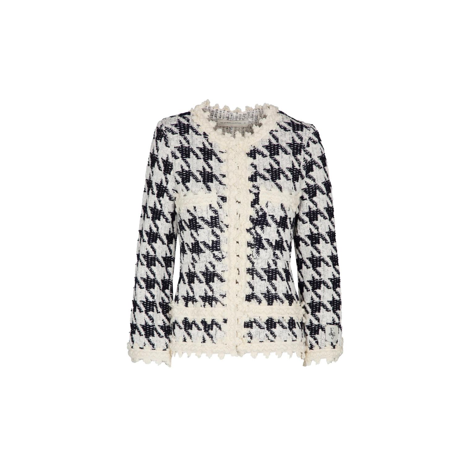 The Extreme Collection Women's Pascal Houndstooth Textured Knit Jacket