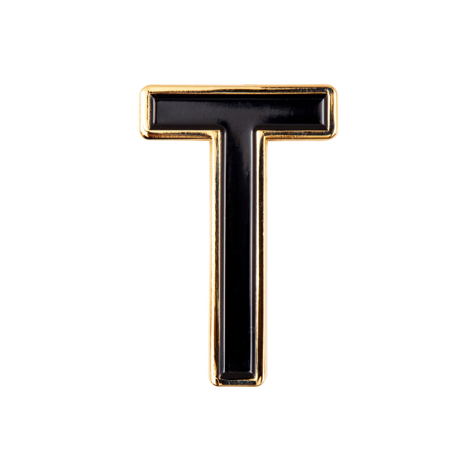 Make Heads Turn Women's Black Enamel Letter T Pin In Black