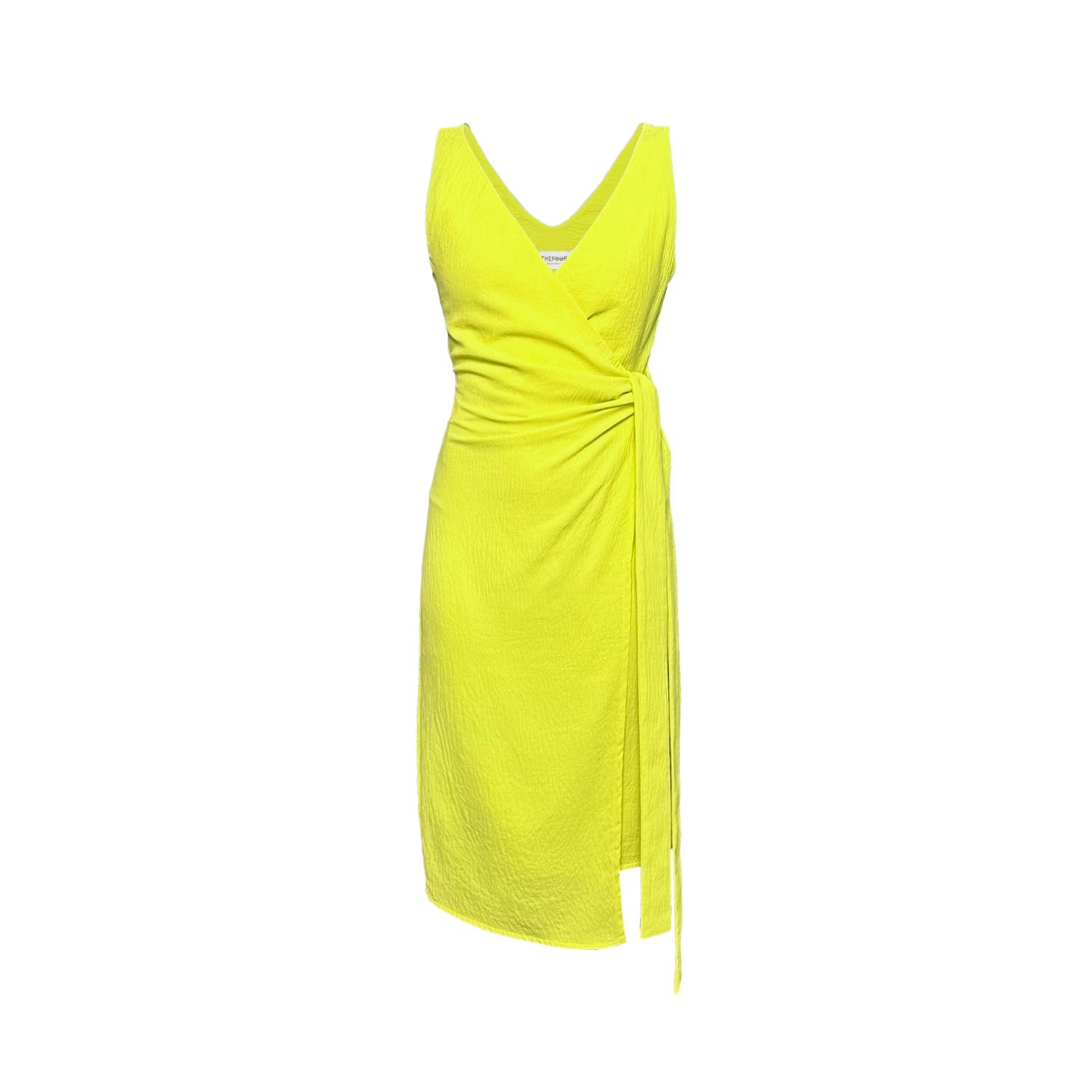 Thefour Women's Yellow / Orange / Green Sid Wrap Dress - Neon In Yellow/orange/green