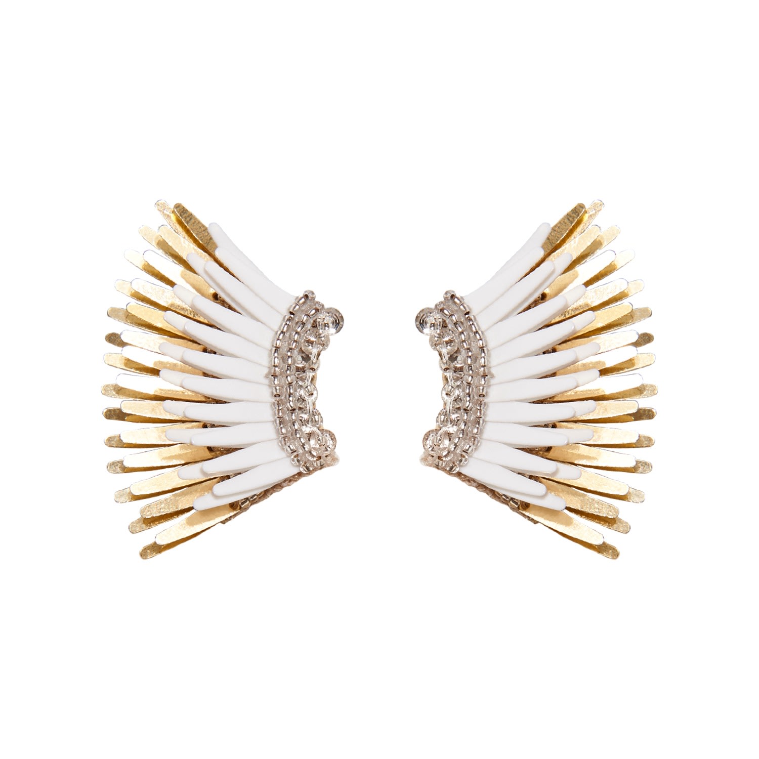 Mignonne Gavigan Women's Mini Madeline Earrings White Gold In White