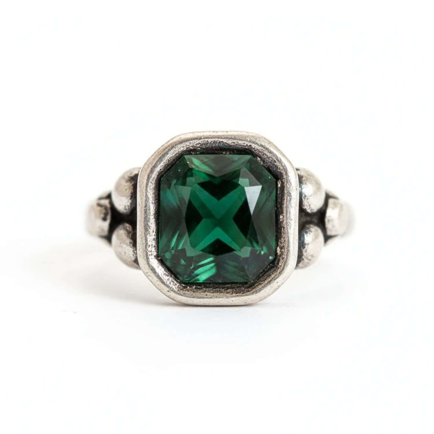 By Virgo Women's Silver / Green Viridia Ring In Green