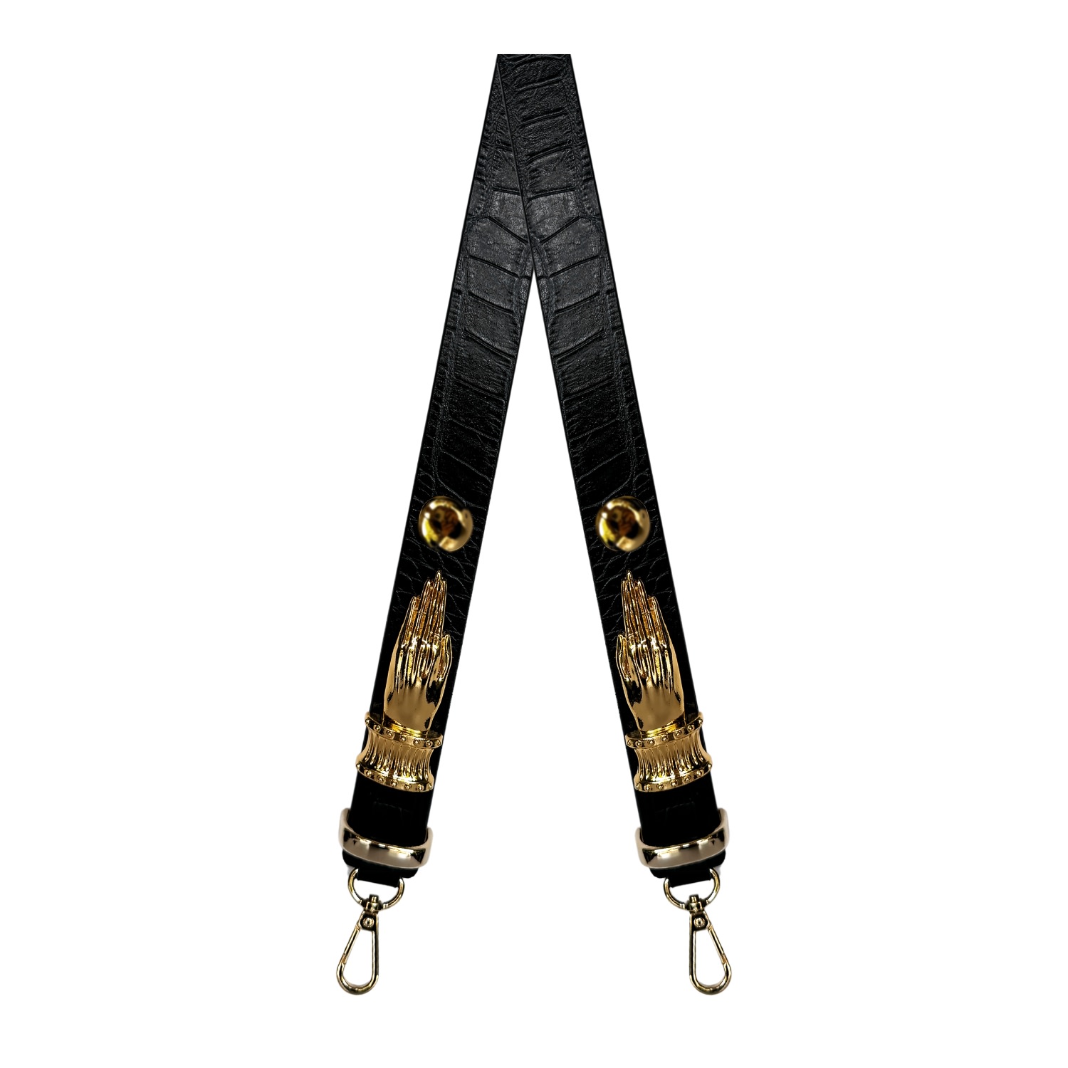 Indigolush Women's Black The Gilded Lure Leather Strap