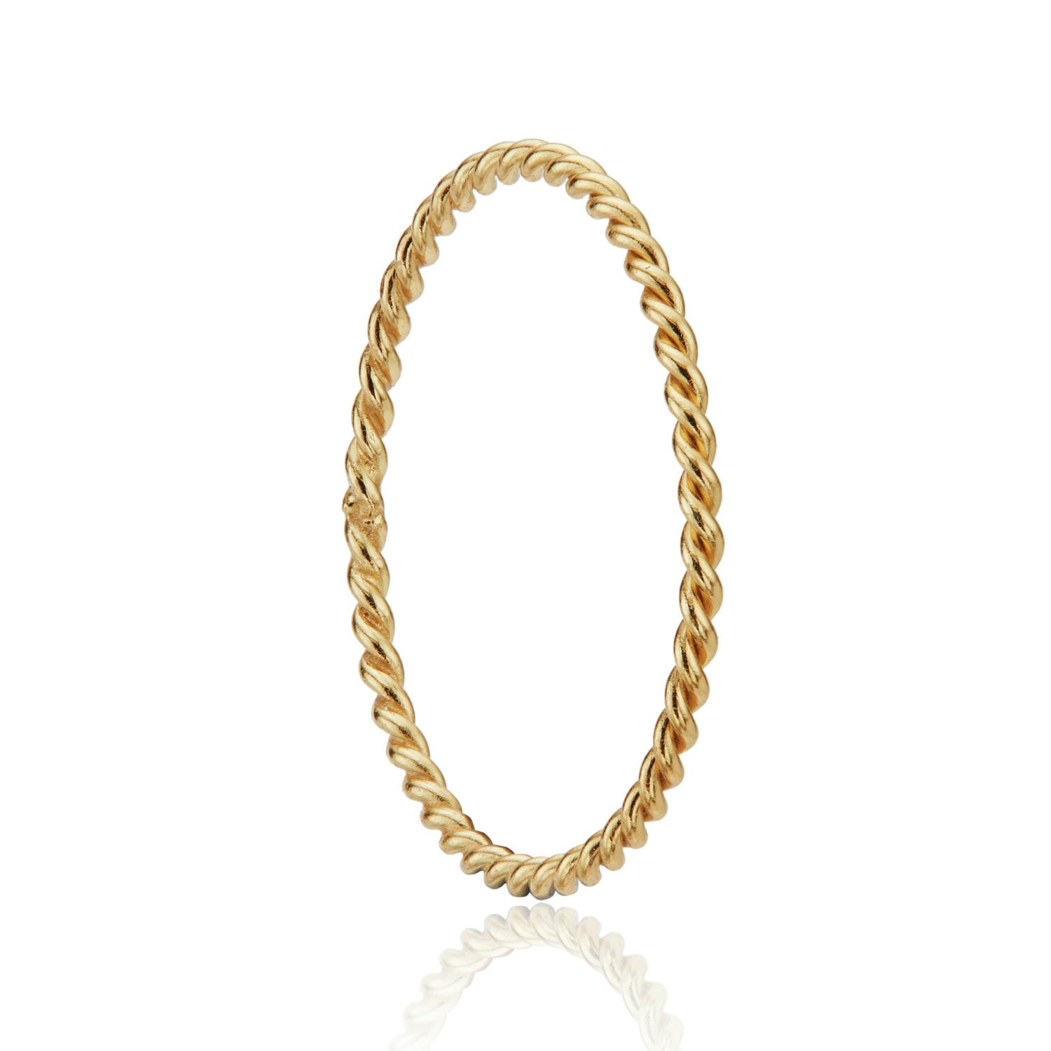 Lily & Roo Women's Gold Thin Twisted Stacking Ring In Gold