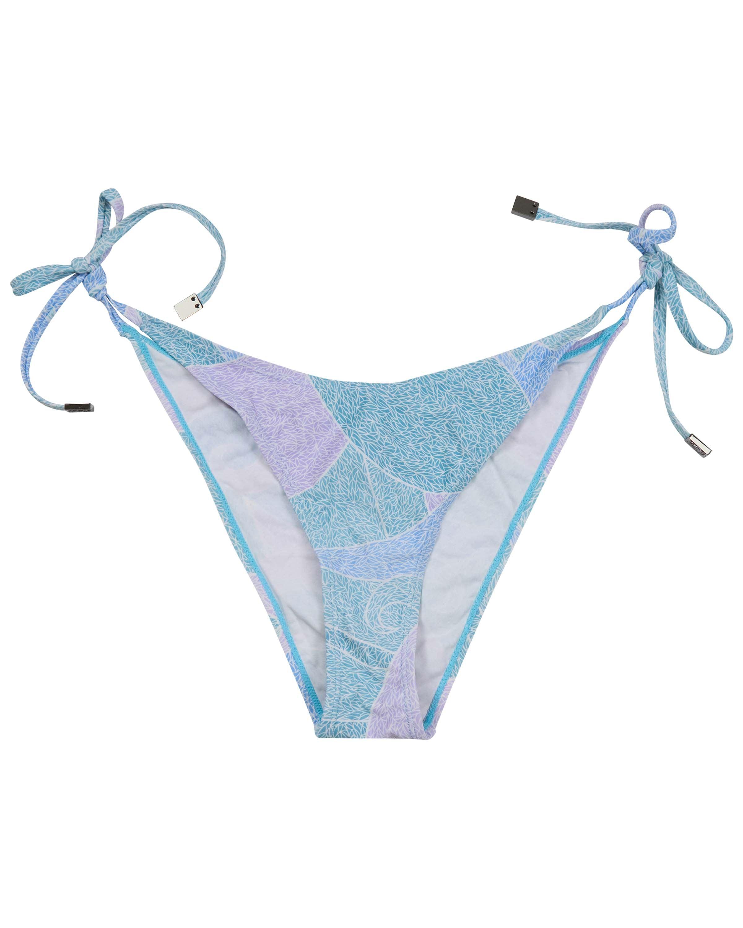 Blue Samara Grain Paisley Teal Womens Bikini Bottom
