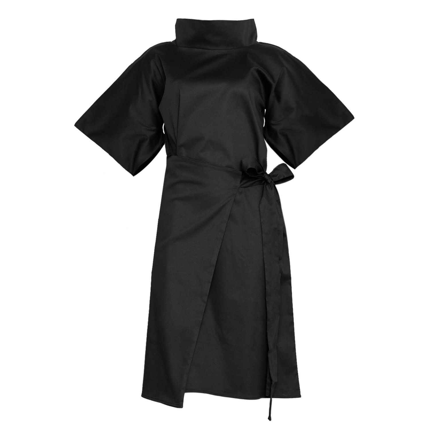 Women's Nunnery Dress In Black Cotton | Medium | Bianca Popp