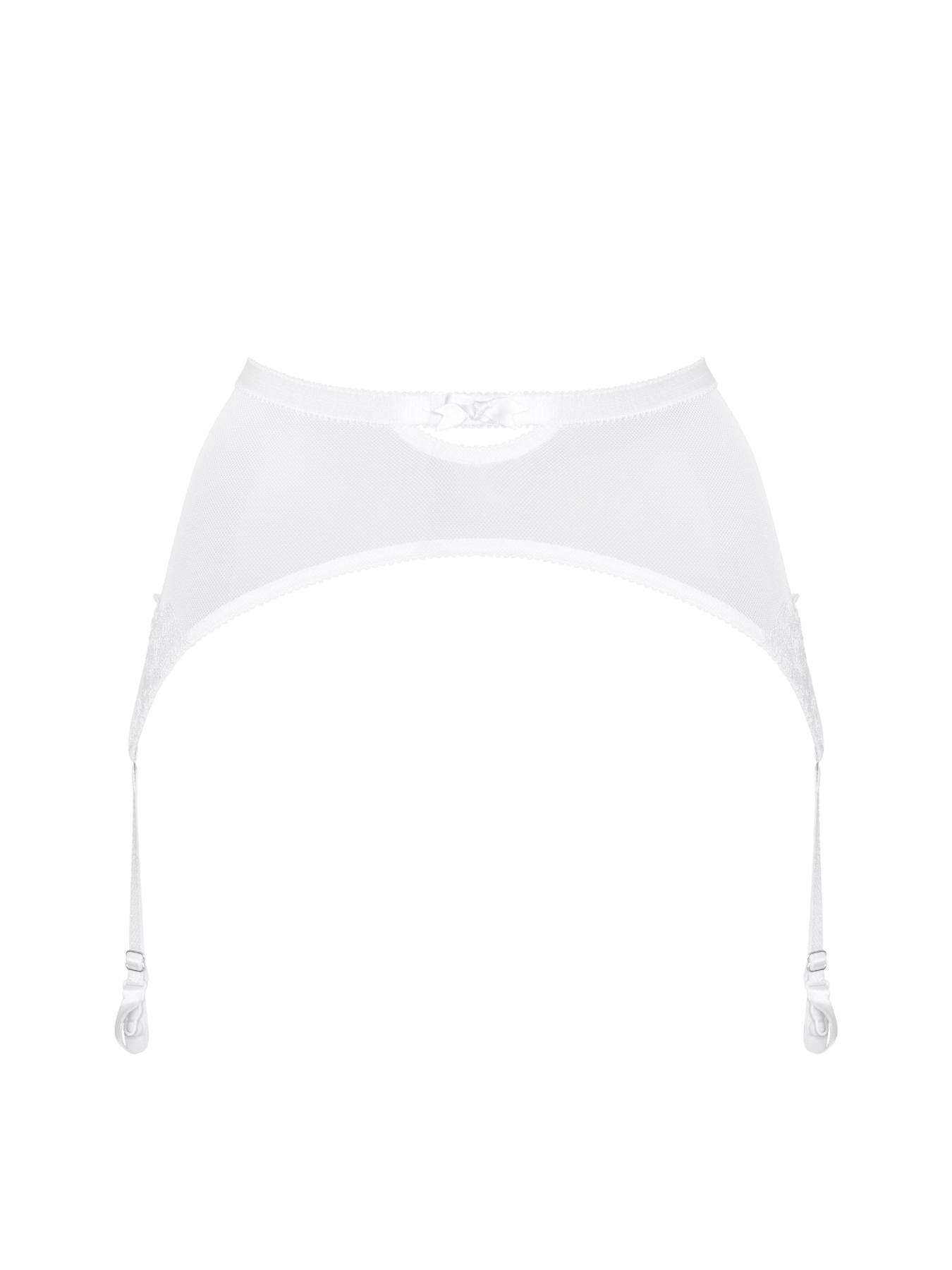 Bonbon Lingerie Women's White Jewel Suspender Belt In White