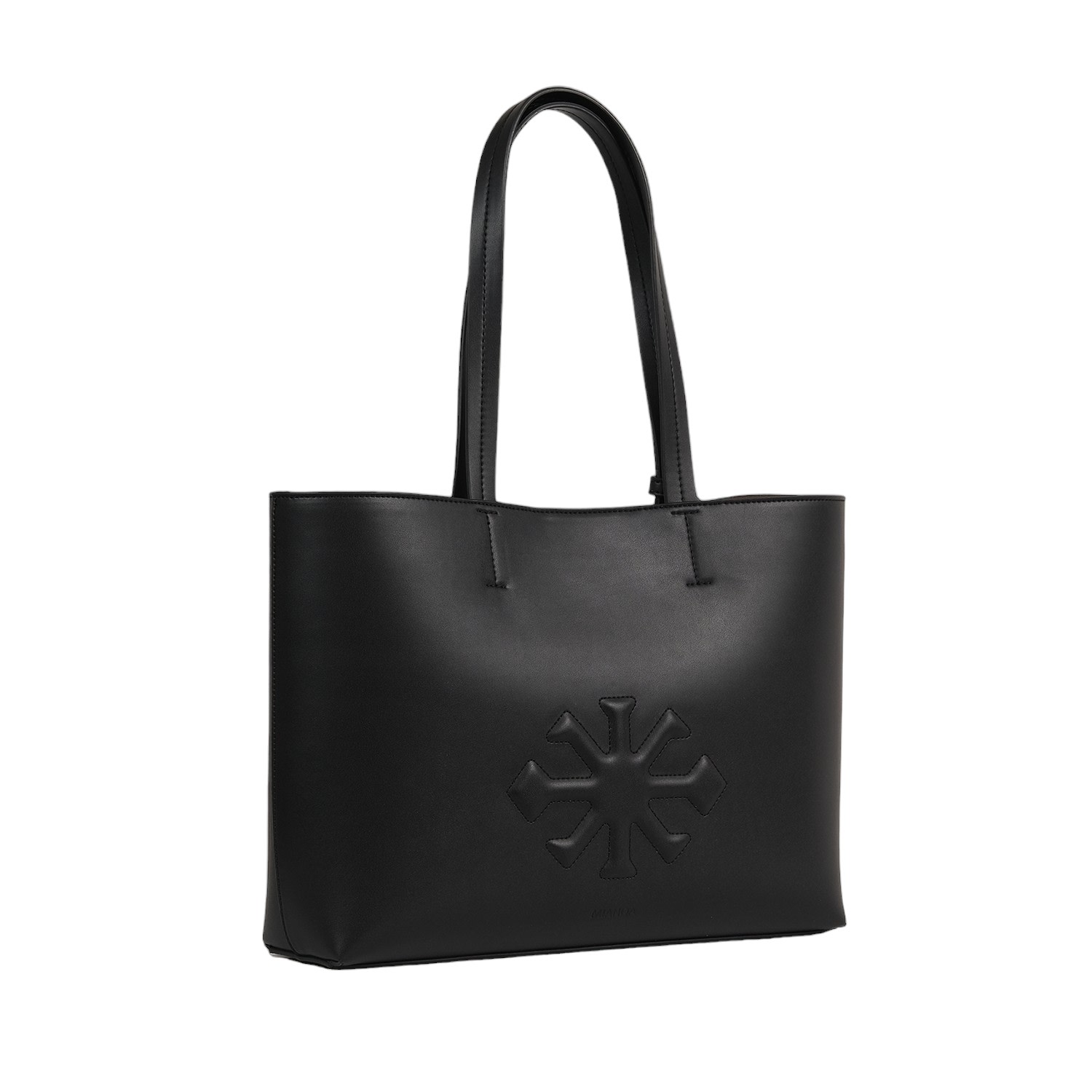 Women’s Agave Plant-Based Vegan Leather Tote Bag Black Mianqa