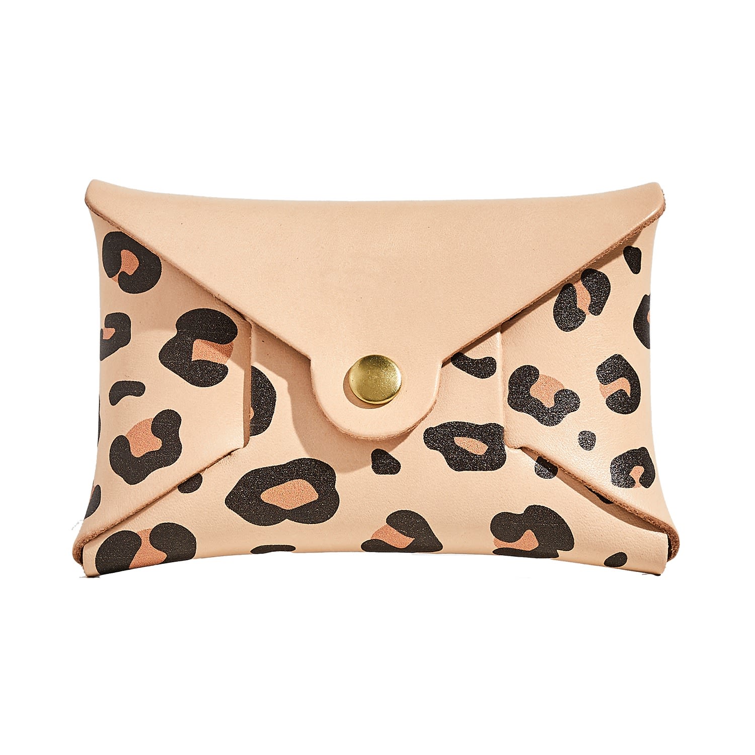 Women’s Neutrals Leopard Print Leather Card + Coin Purse Sbri