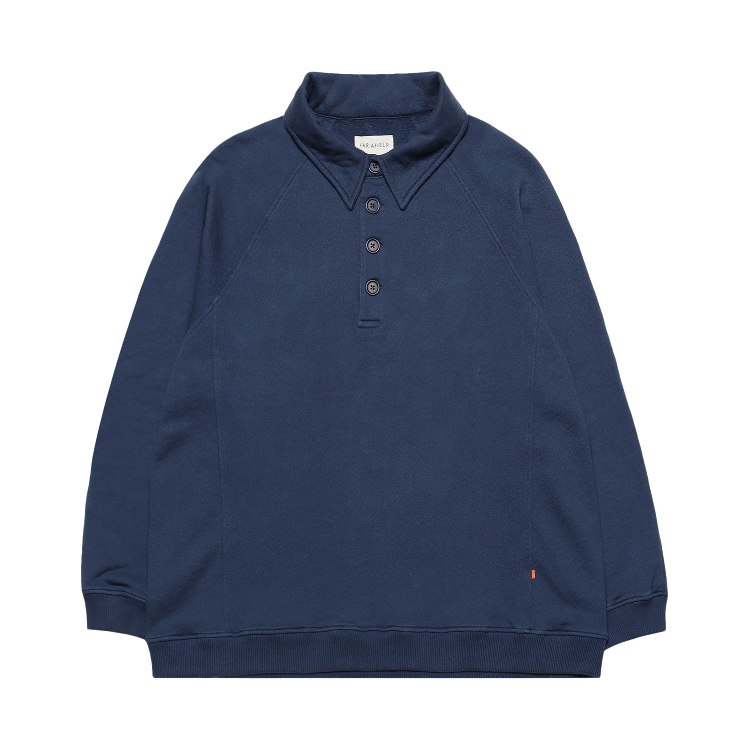 Far Afield Bernado Rugby Sweatshirt - Insignia Blue Organic Cotton