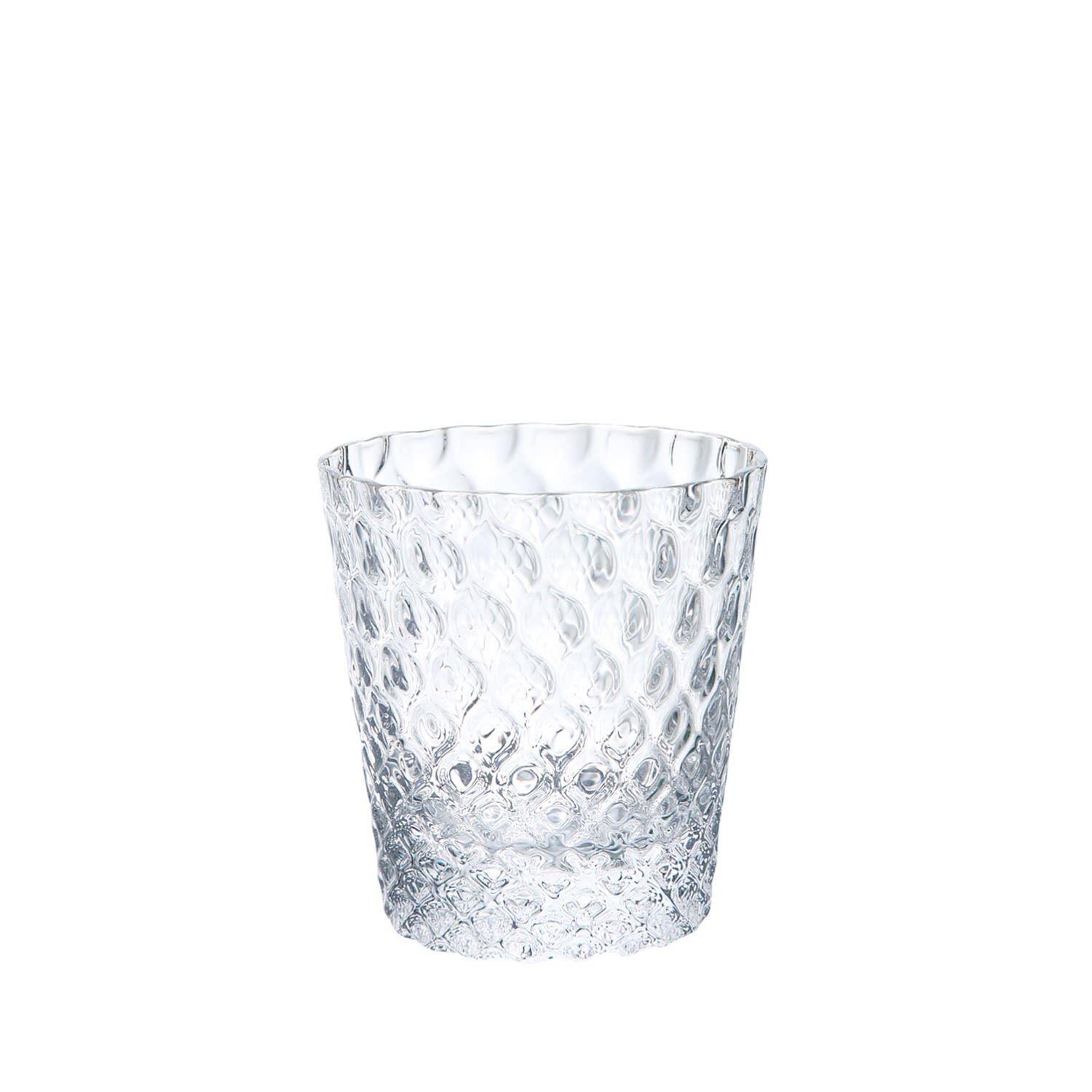 Sghr Sugahara White Kirameki Old Fashioned Glass - Grid, Clear