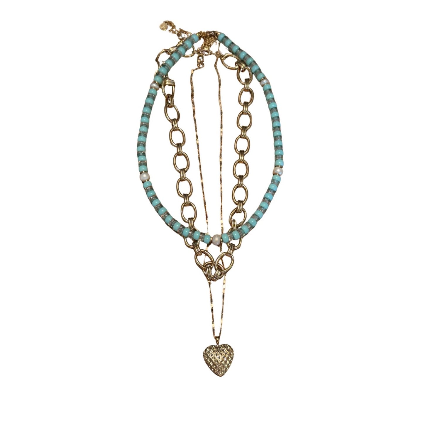 Macrae & Co Women's Ally Locket Set Of Three - Green In Green