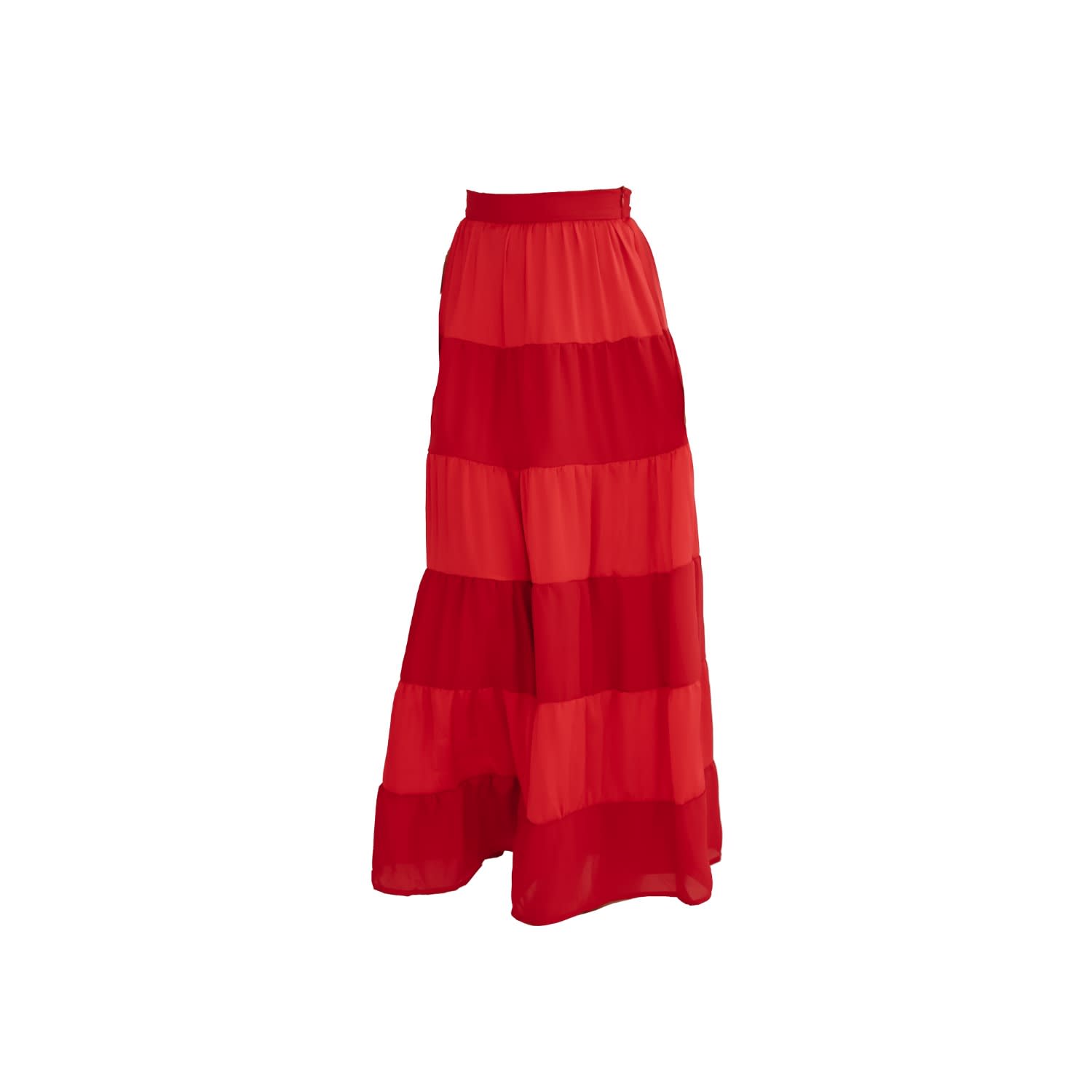 maxi skirt red