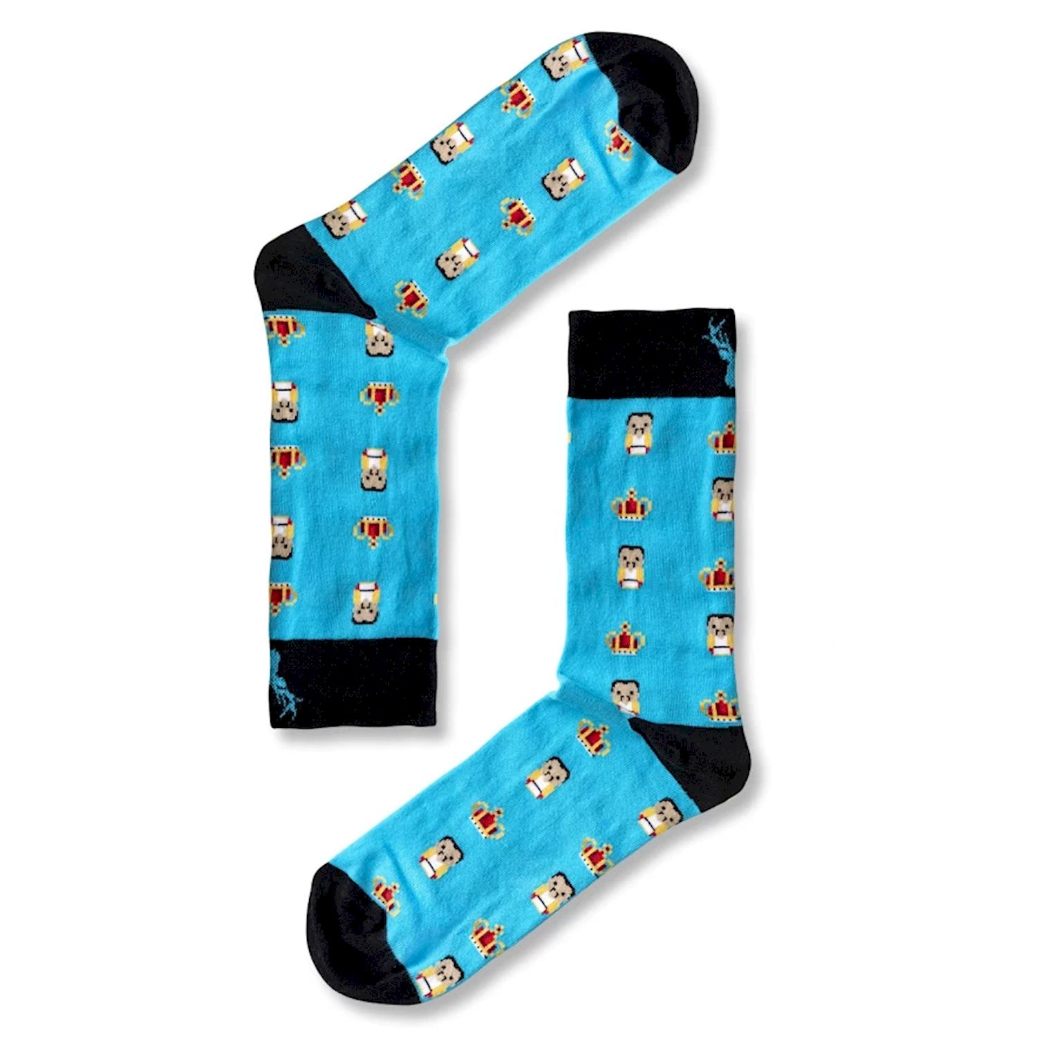 Aloha From Deer Women's Blue / Black King Cotton Socks In Multi