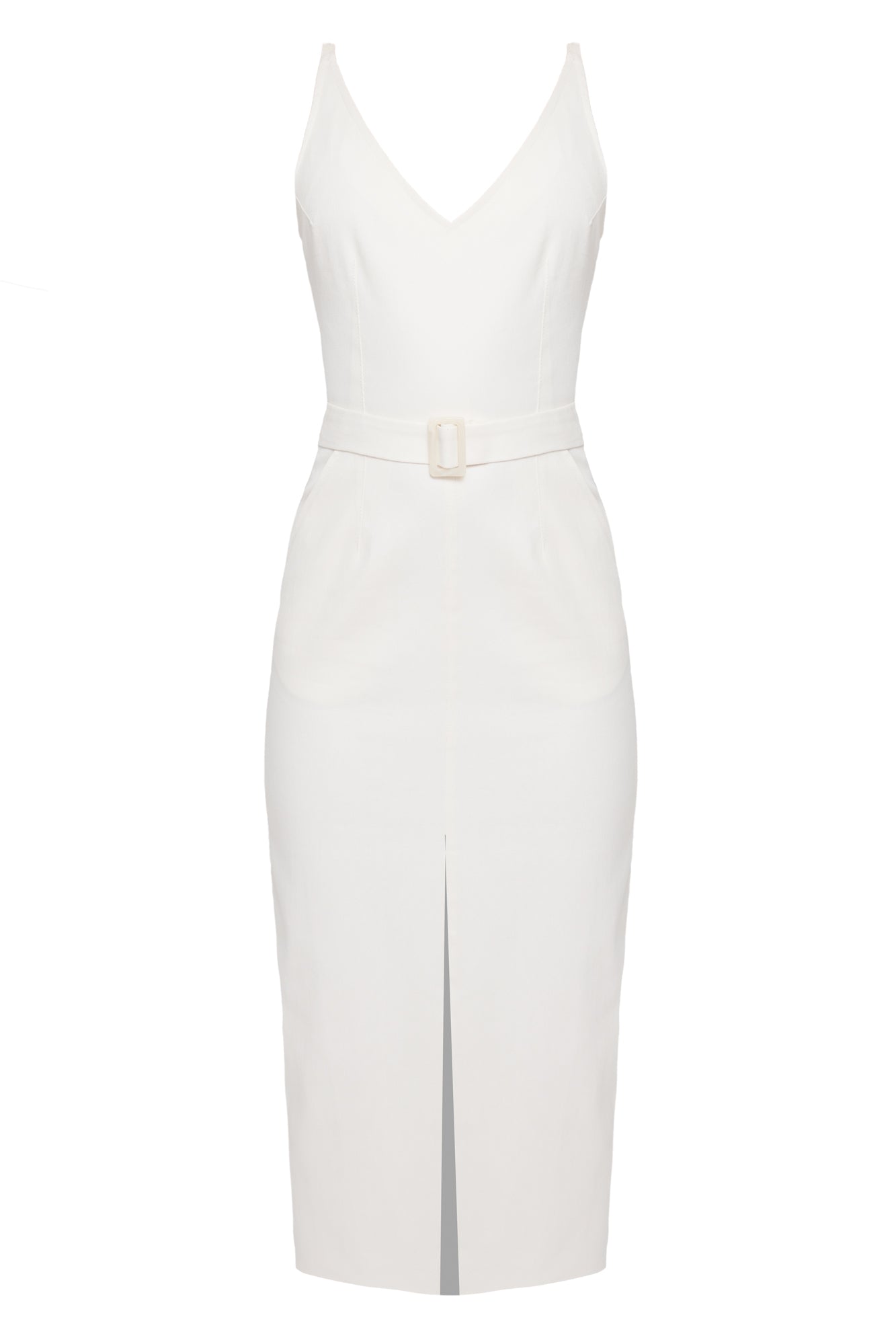 Undress Women's Alberta Off-white Denim Midi Dress In White