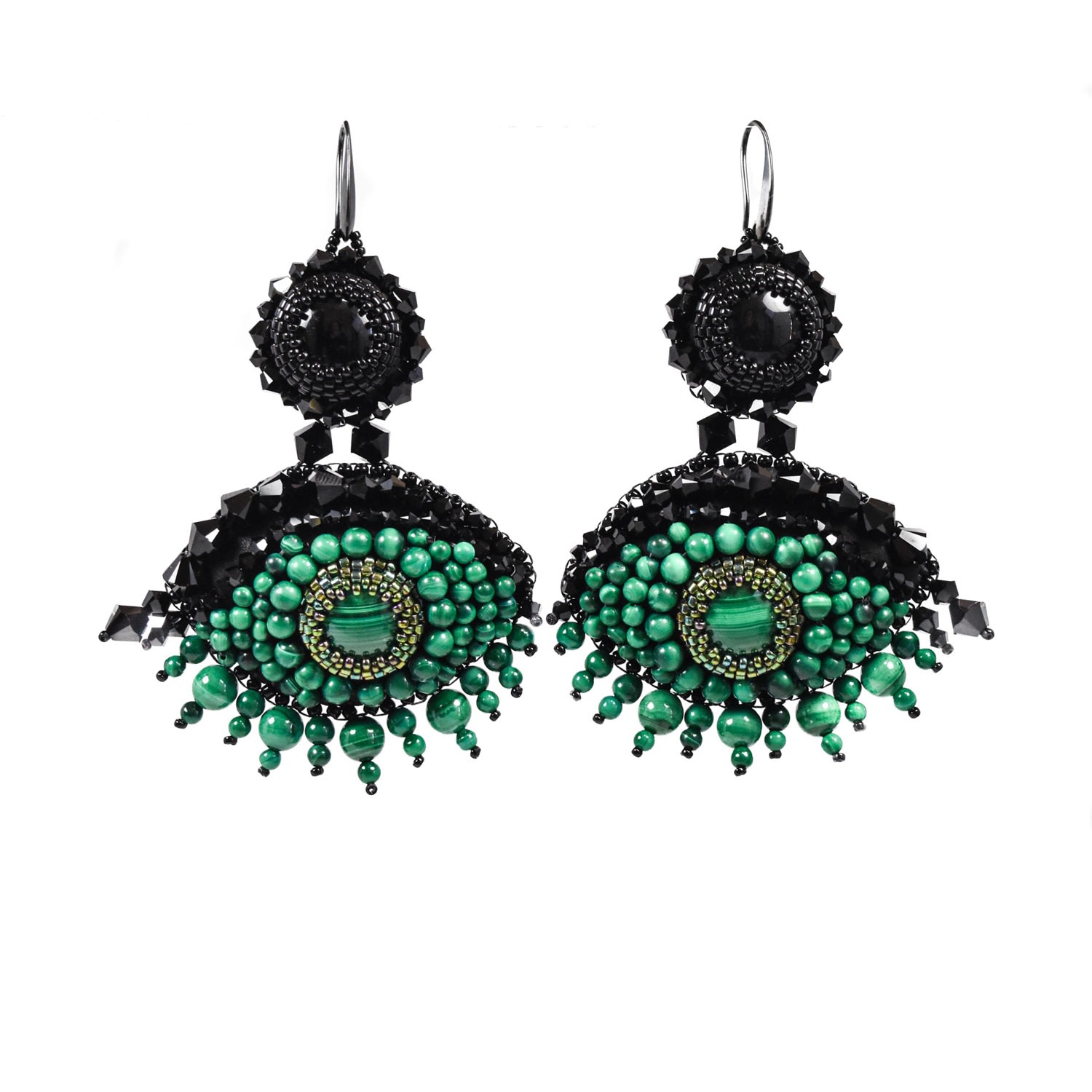 Women’s Eyeliner Eye Green With Envy Earrings Eleve Jewels