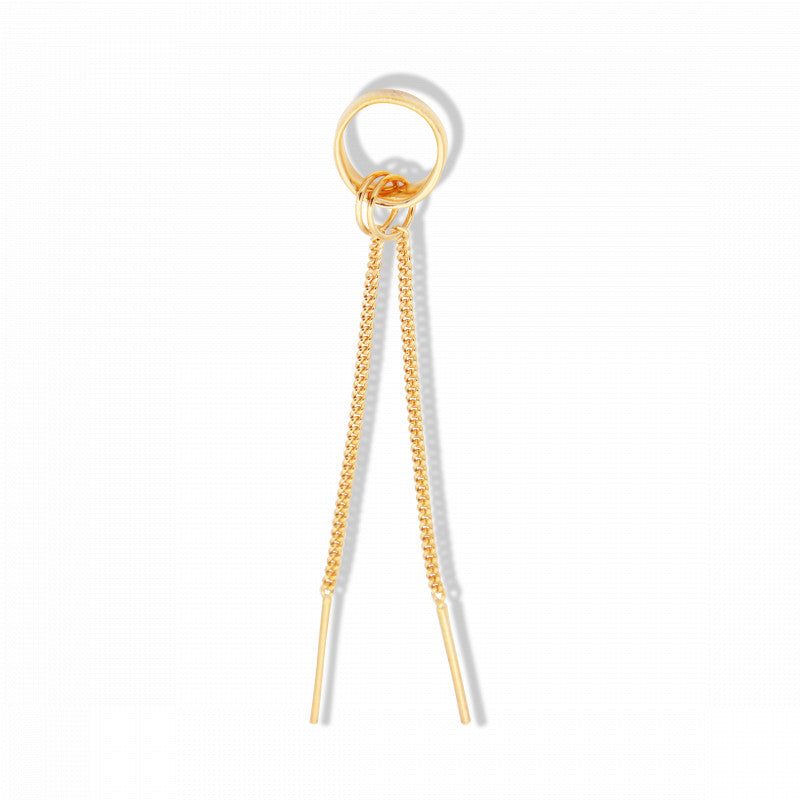 By Majime Women's Miya Drop Two Way Gold Earring In Gold