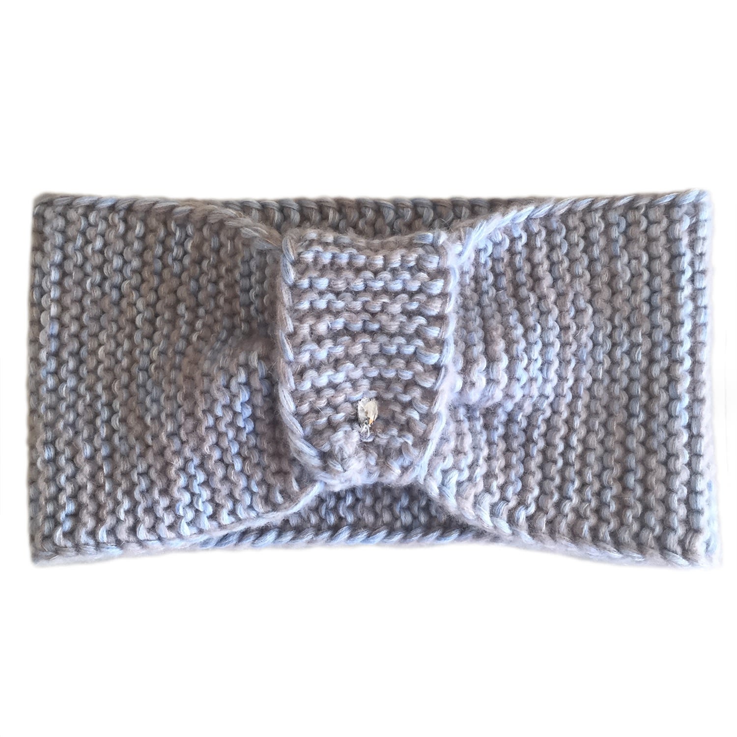 Women’s Oh, So Royal Hand-Knitted Cashmere Headband In Ciel Blue & Taupe Mlange Grace Cashmere Zurich