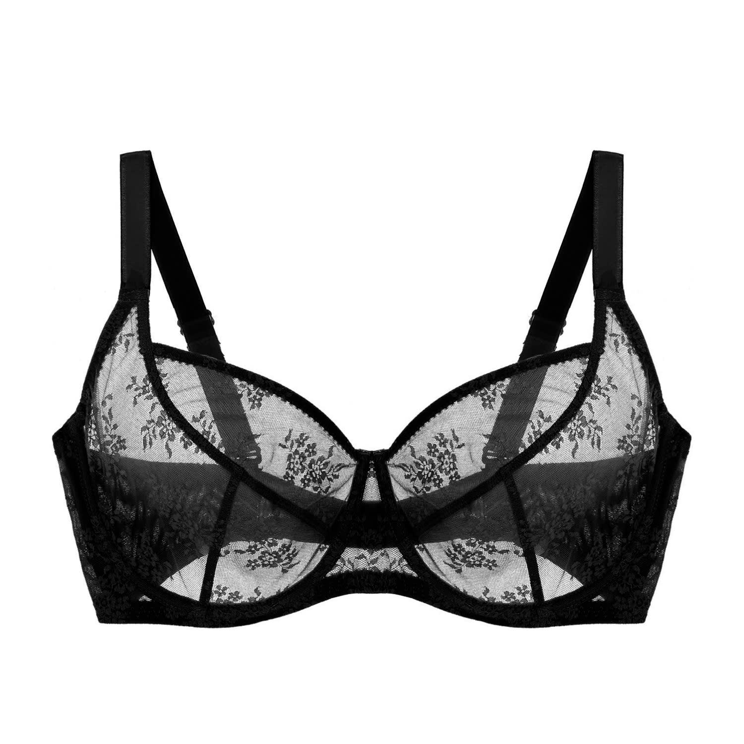 Women's Black Romy Three Part Full Cup Bra Noir