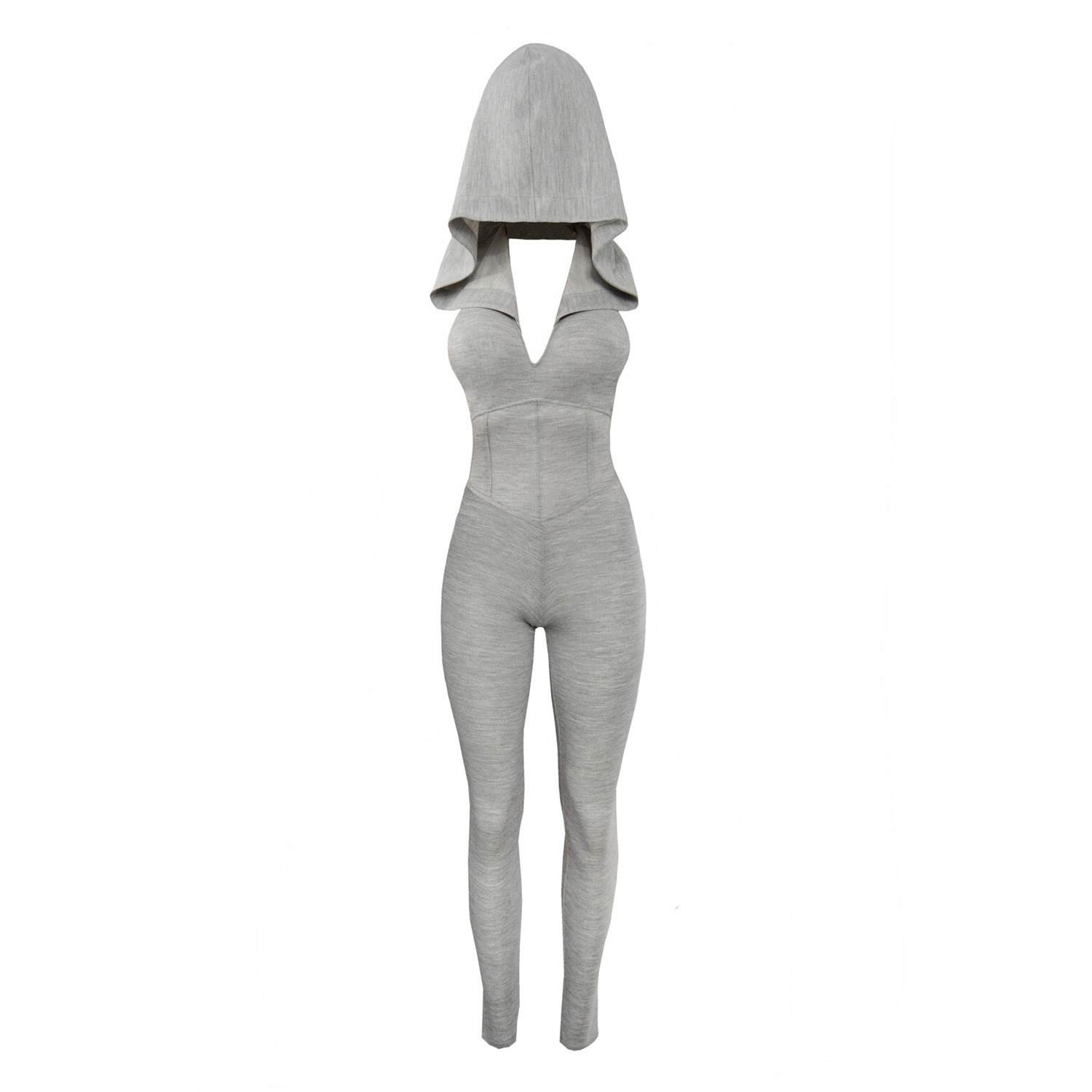 Women's Wool Jersey Hooded Jumpsuit by Saint Laurent