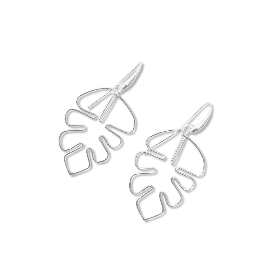Fv Jewellery Women's Silver Bijoux Leaf Earrings In Silver