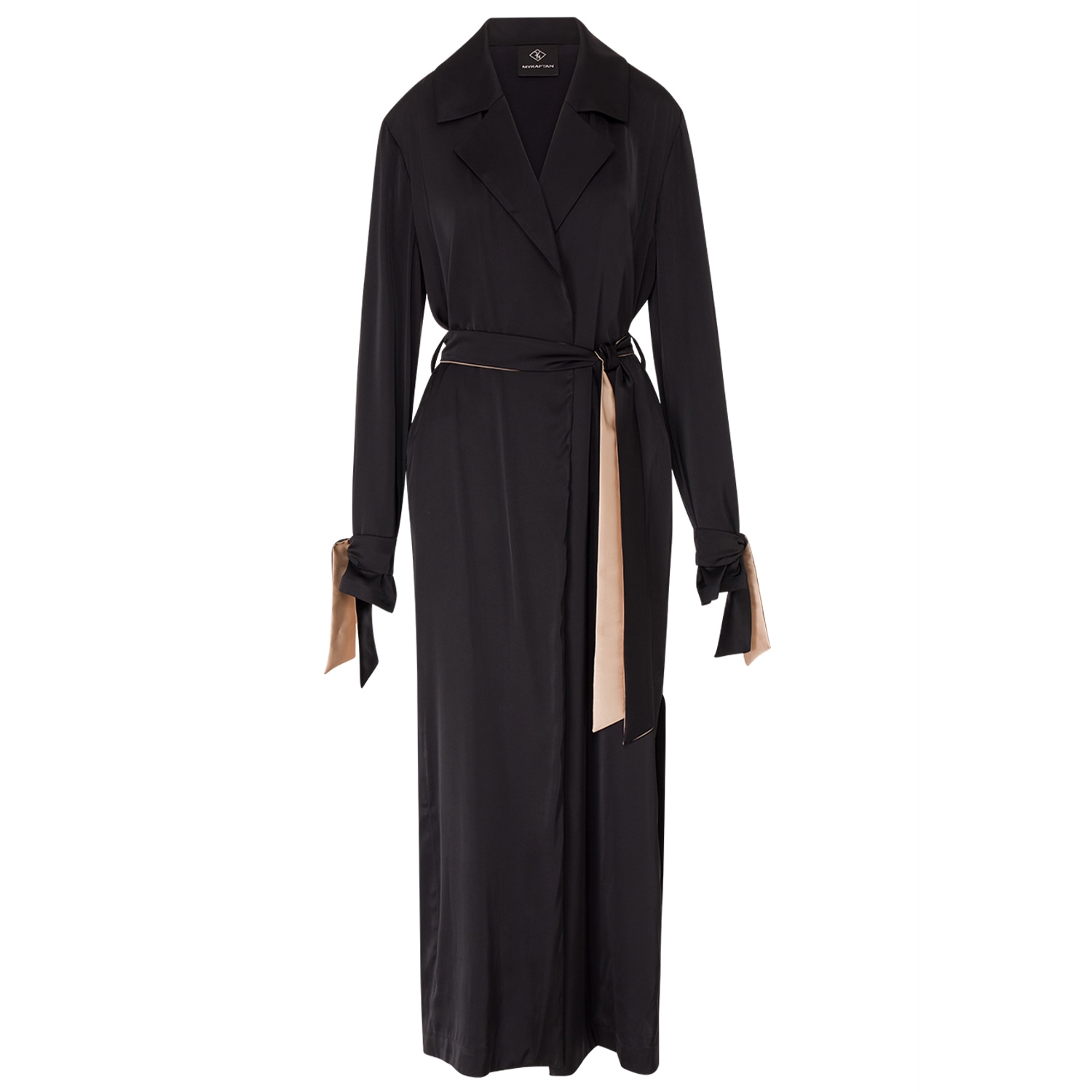 Mykaftan Women's Trench Coat In Black In Black