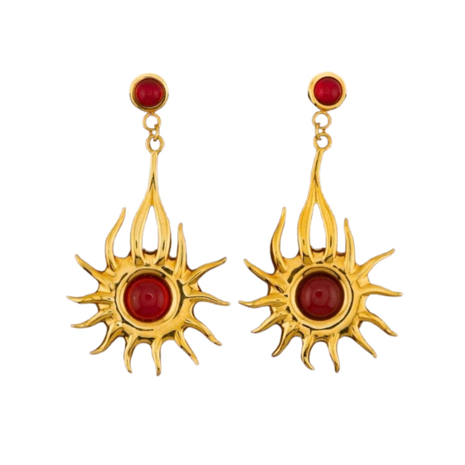 Women&rsquo;s Gold Solar Earrings | Parure London