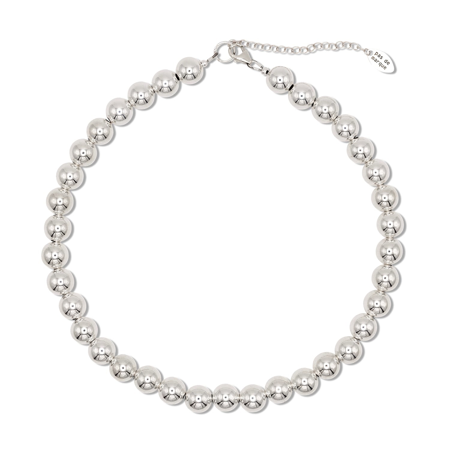 Pas De Marque Women's Sterling Silver Beaded Choker La Chenille Grande