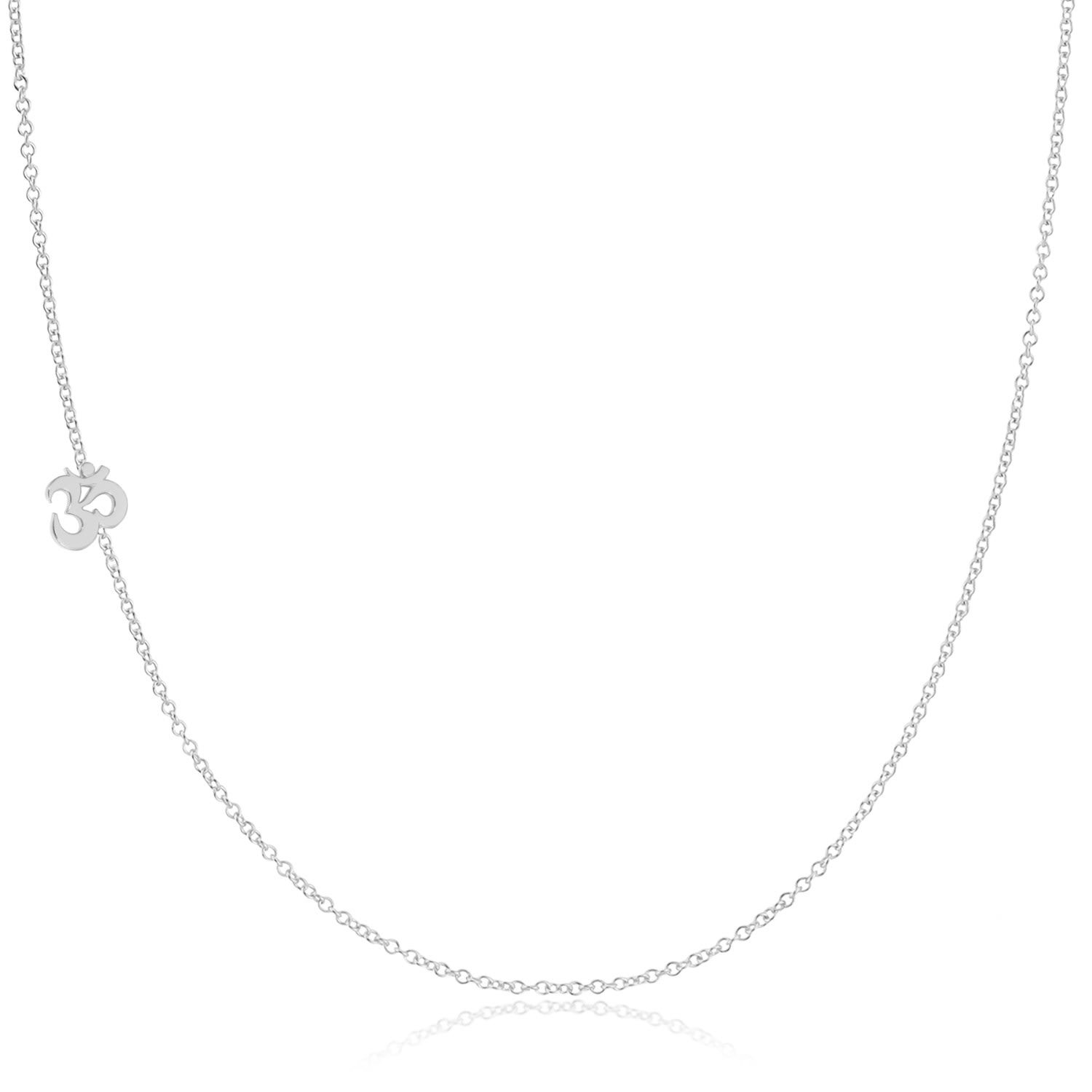 Maya Brenner Women's 14k Gold Asymmetrical Charm Necklace - White Gold - Star Of David In Metallic