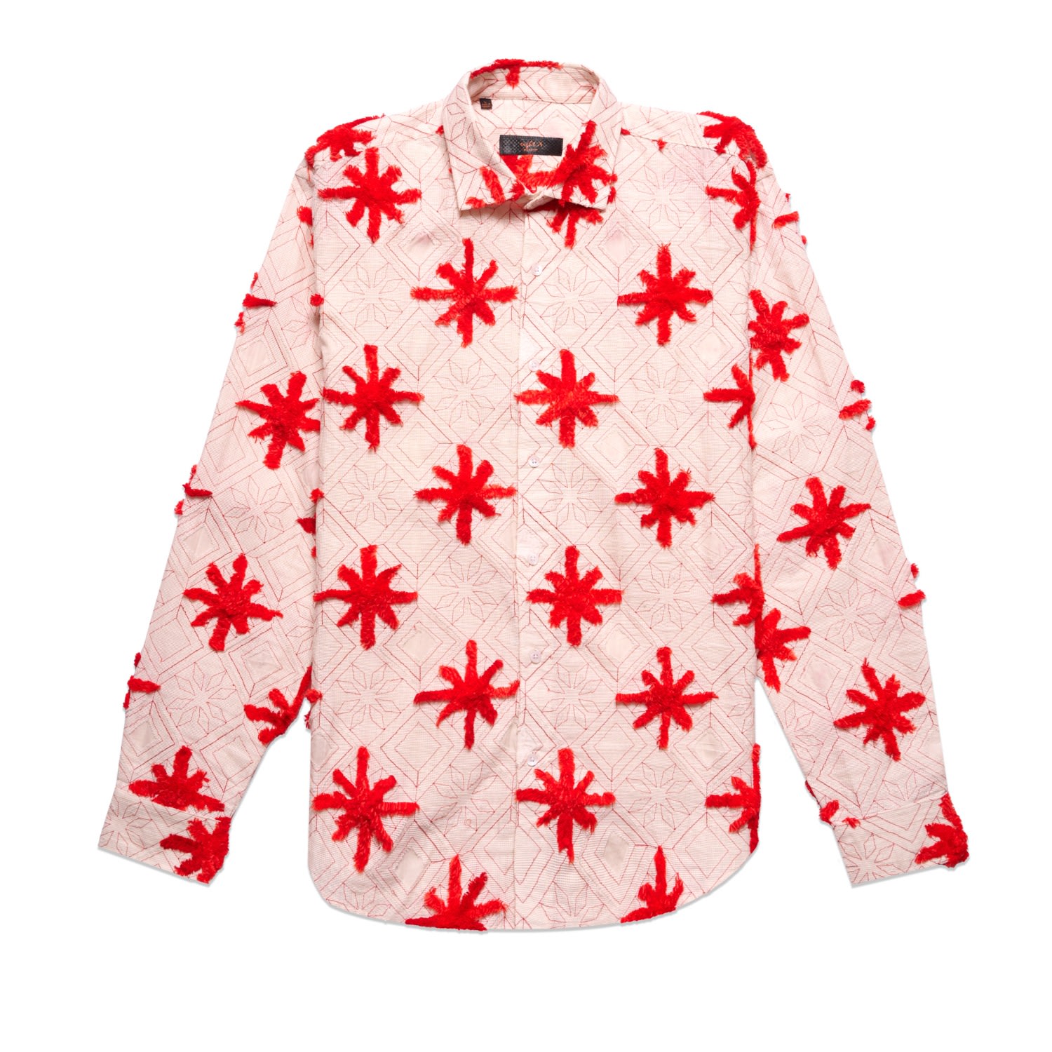 Eight X Men's Neutrals / Red Arcturus Artisan Edition Button Up Dress Shirt In Red