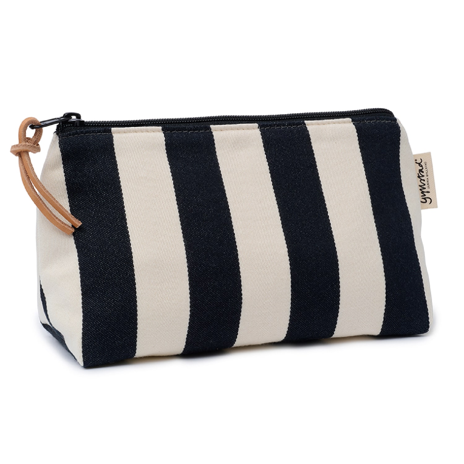 Black / White Nora Stripe Black Wash Bag M Gyllstad