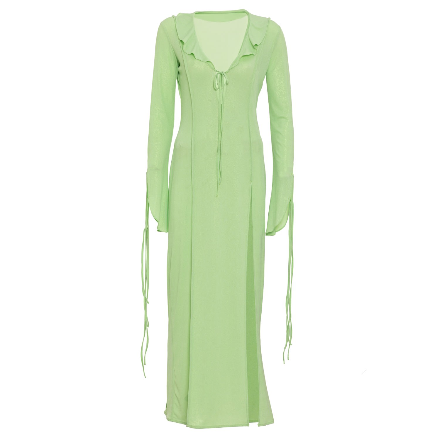 Fickle Hearts Women's Green Nellie Long Beach Dress In Lime In Green