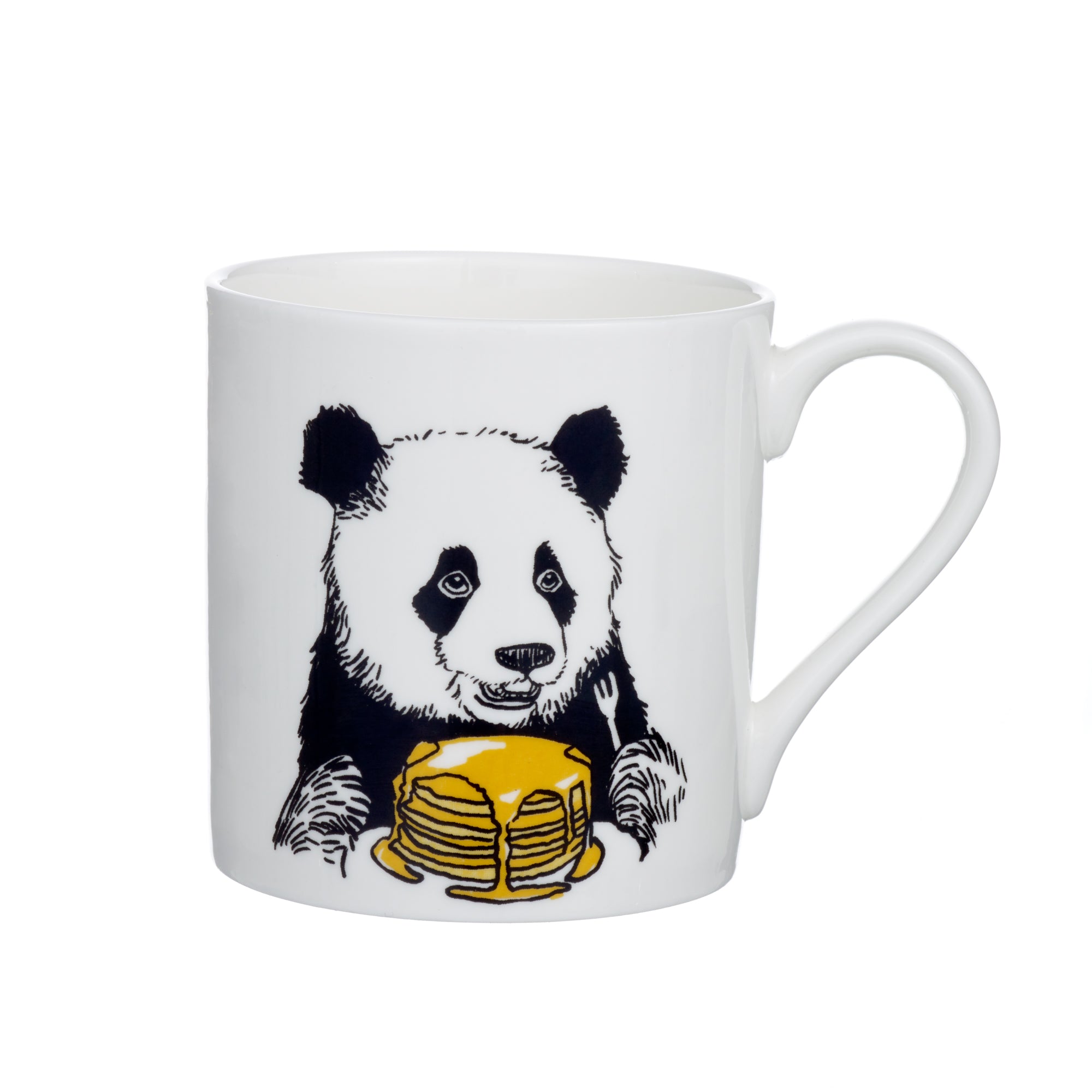 Jimbobart P  Alphabet Of Snacking Animals Mug In White