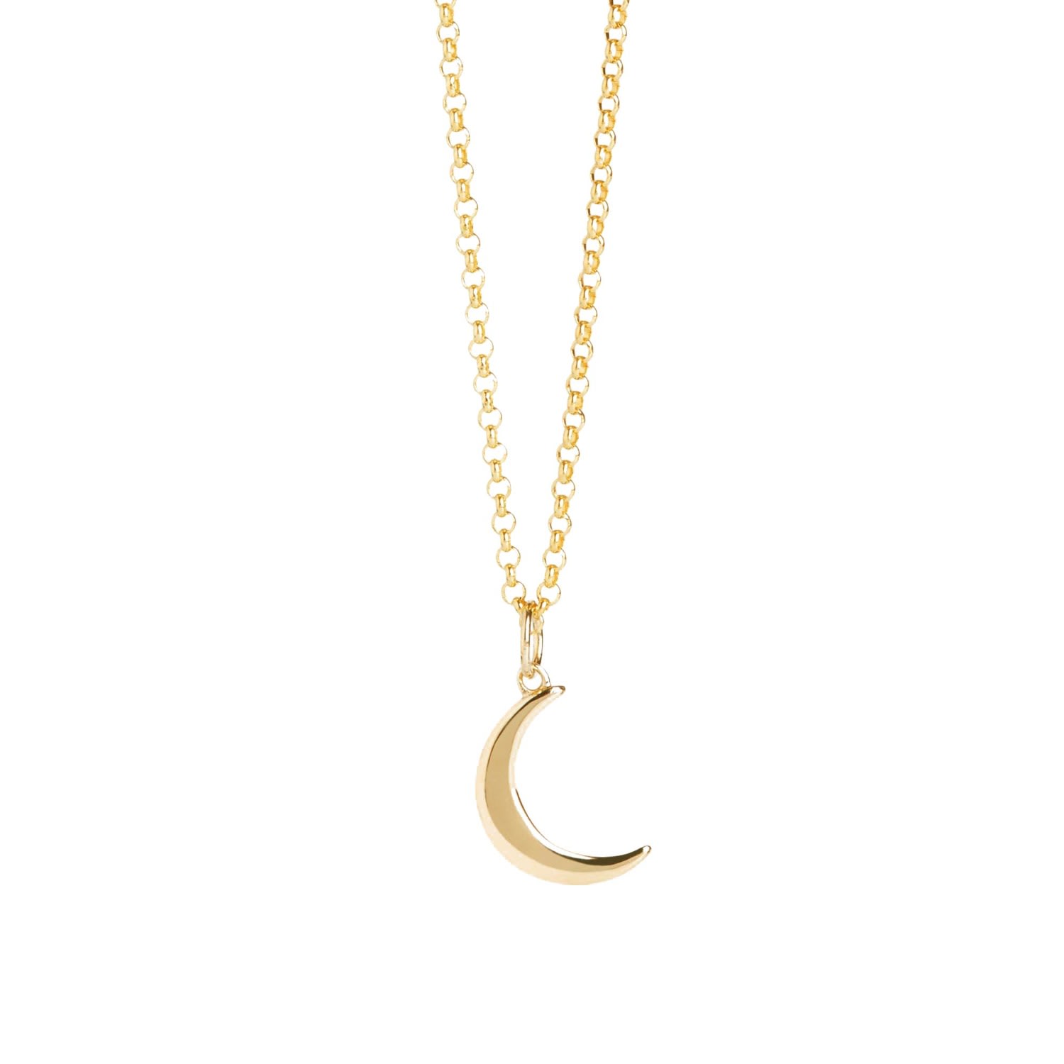 Muru Women's Mini Crescent Moon Necklace Gold In Gold