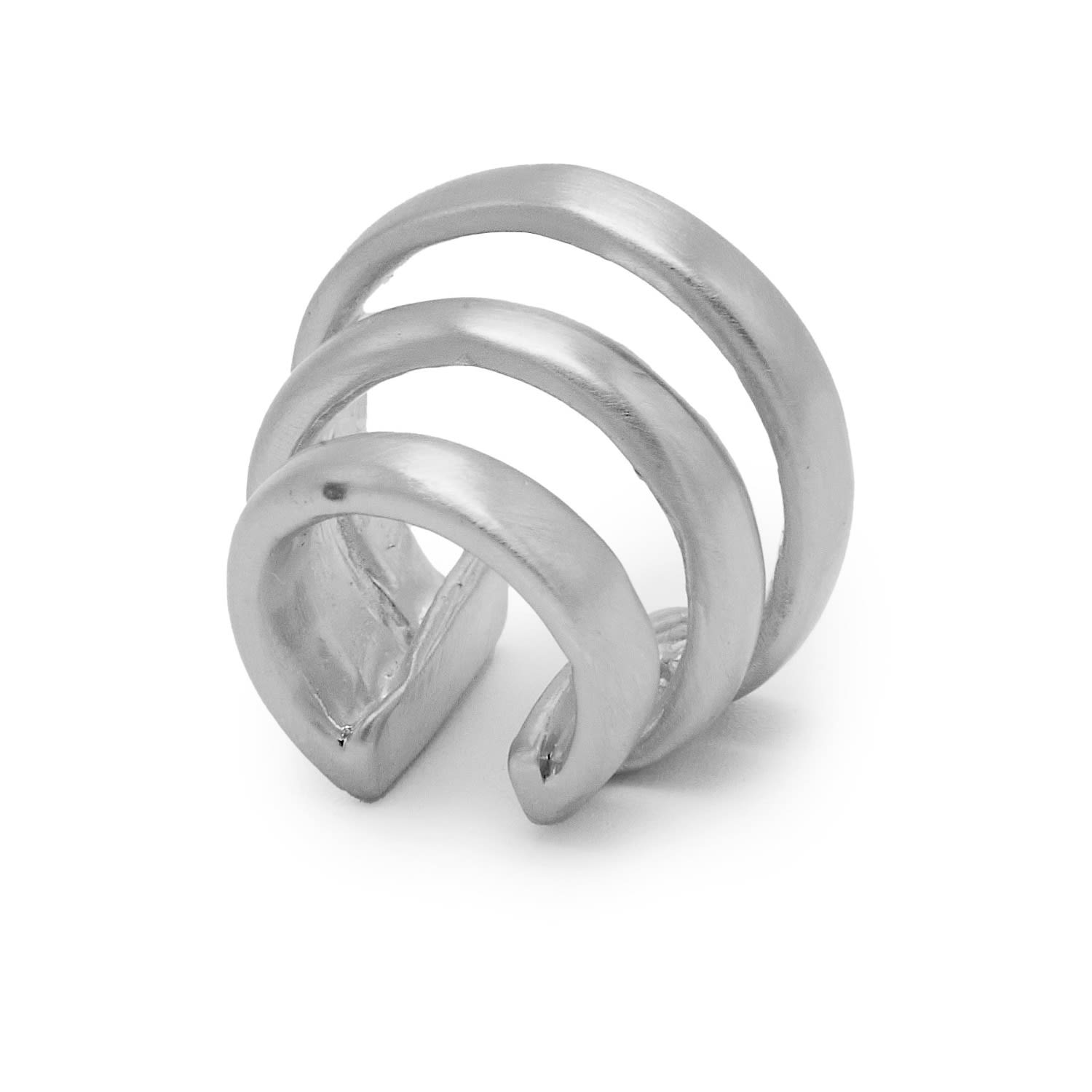 Sophie Simone Designs Women's Earcuff Three Hoops - Silver