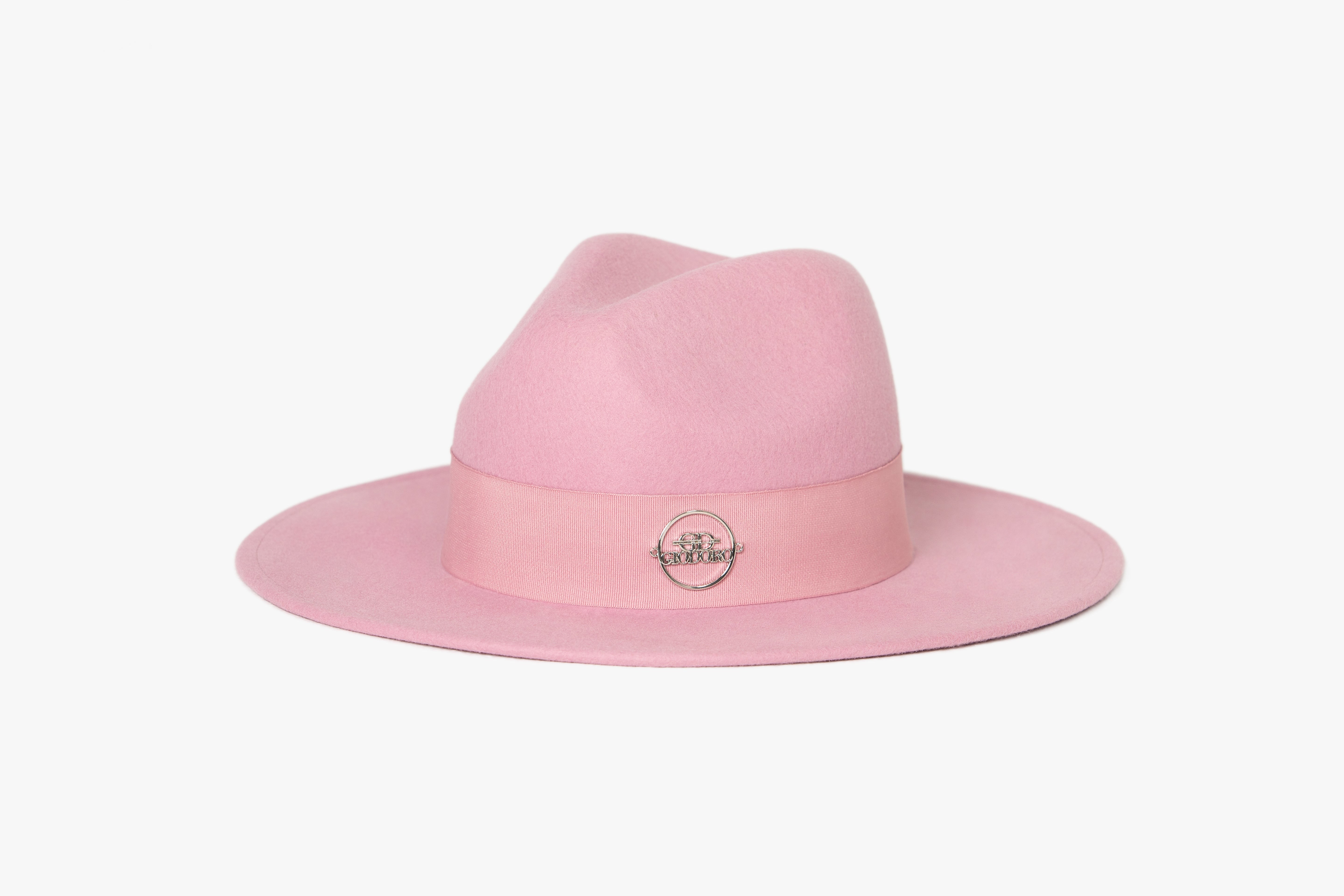 Giodoro Women's Pink Alvossi Rose Felt Fedora Hat In Pink