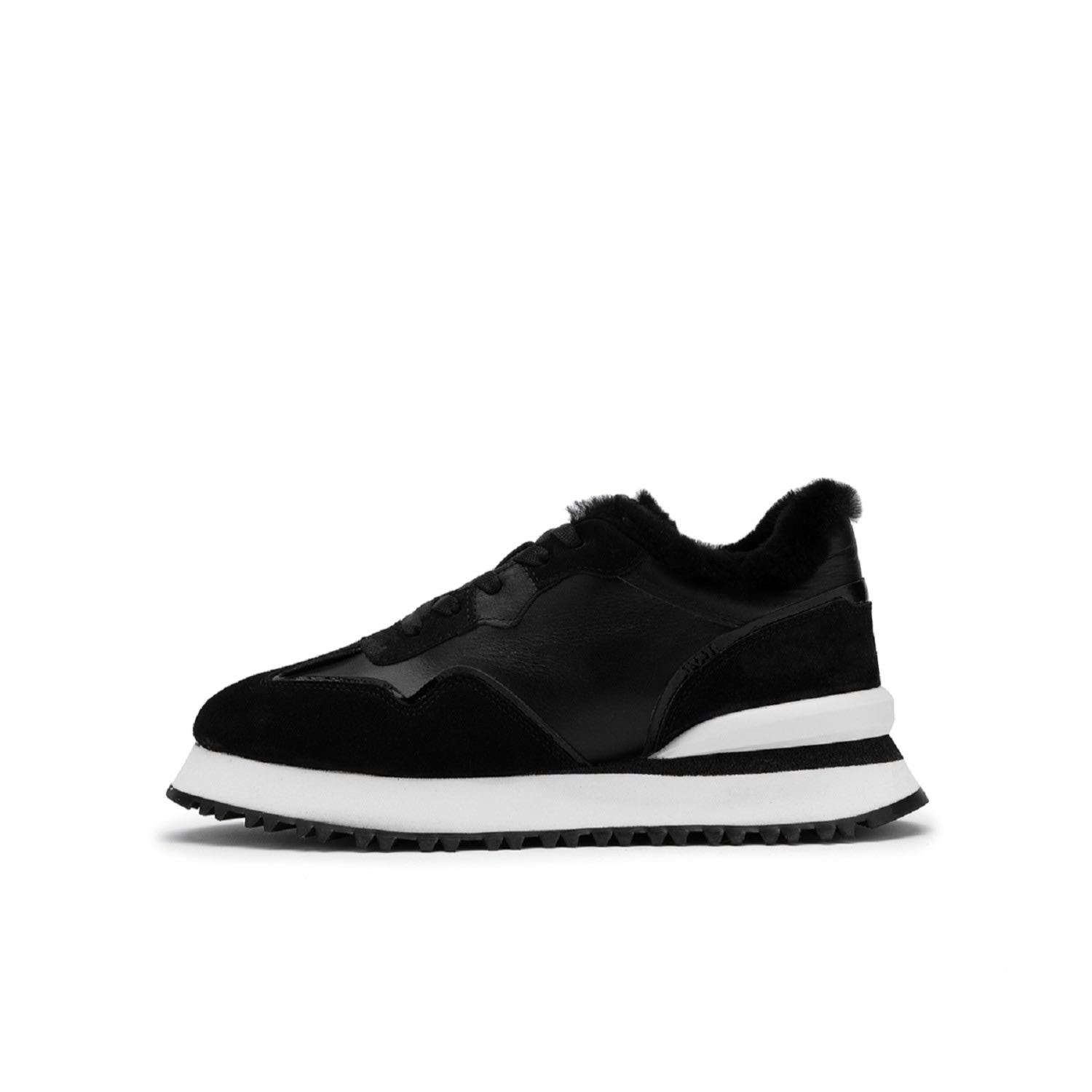 Black / White Jose Black Suede Leather Women’s Sneaker 3 Uk Ilvi