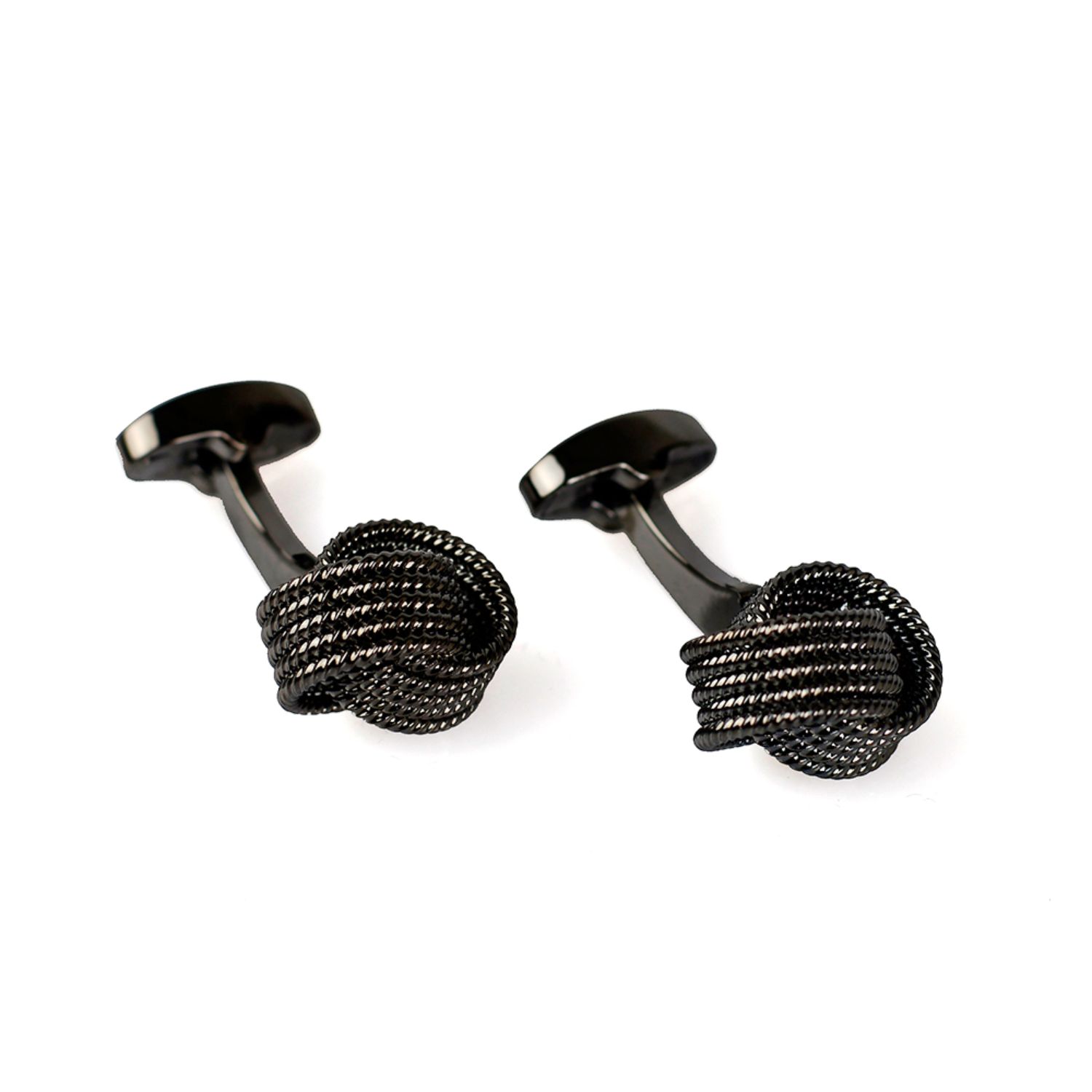 Men’s Neutrals Knotted Cufflinks - Matte David Wej