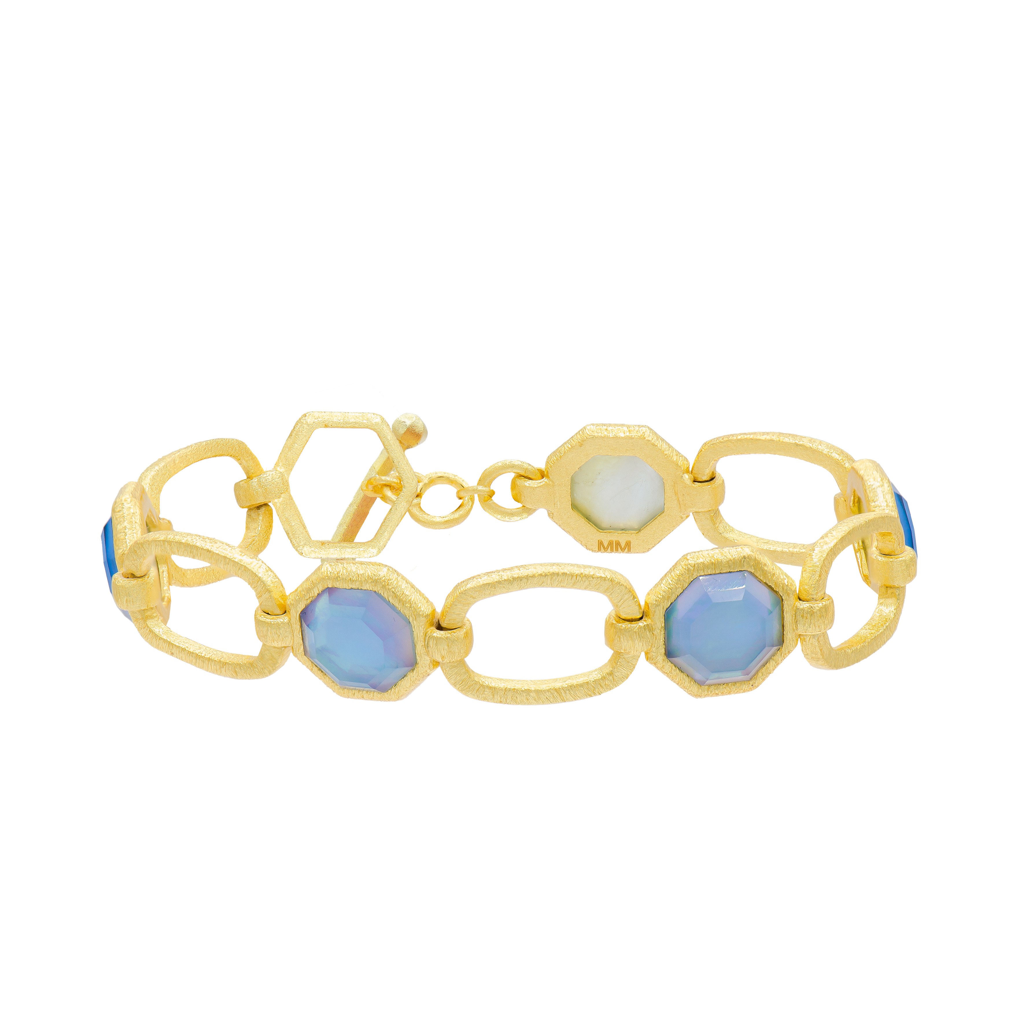 Marcia Moran Women's Gold / Blue Belmont Bracelet In Tanzanite In Multi